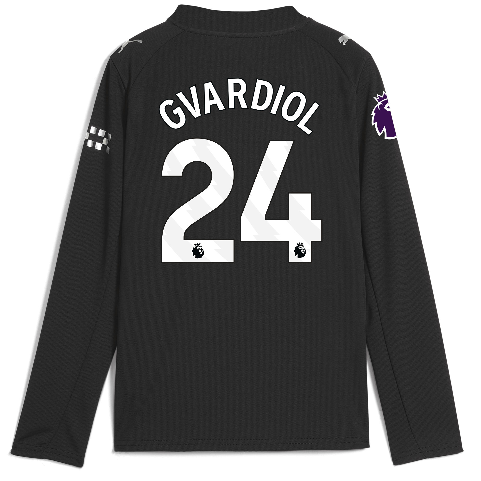 Manchester City kids manchester city premier league away jersey 202526 long sleeve with gvardiol 24 printing Collection - ManchesterCitystore.com