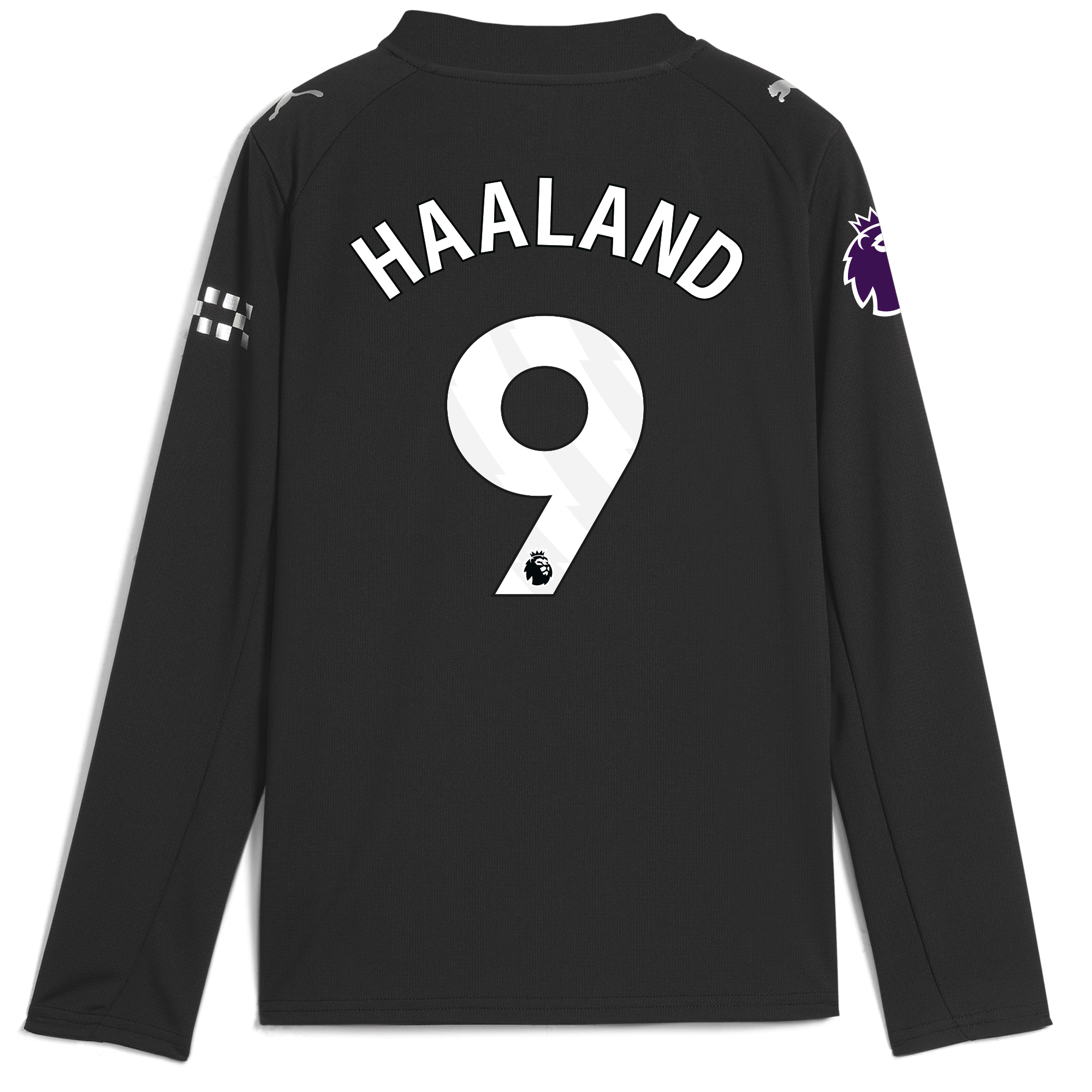 Manchester City kids manchester city premier league away jersey 202526 long sleeve with haaland 9 printing Collection - ManchesterCitystore.com