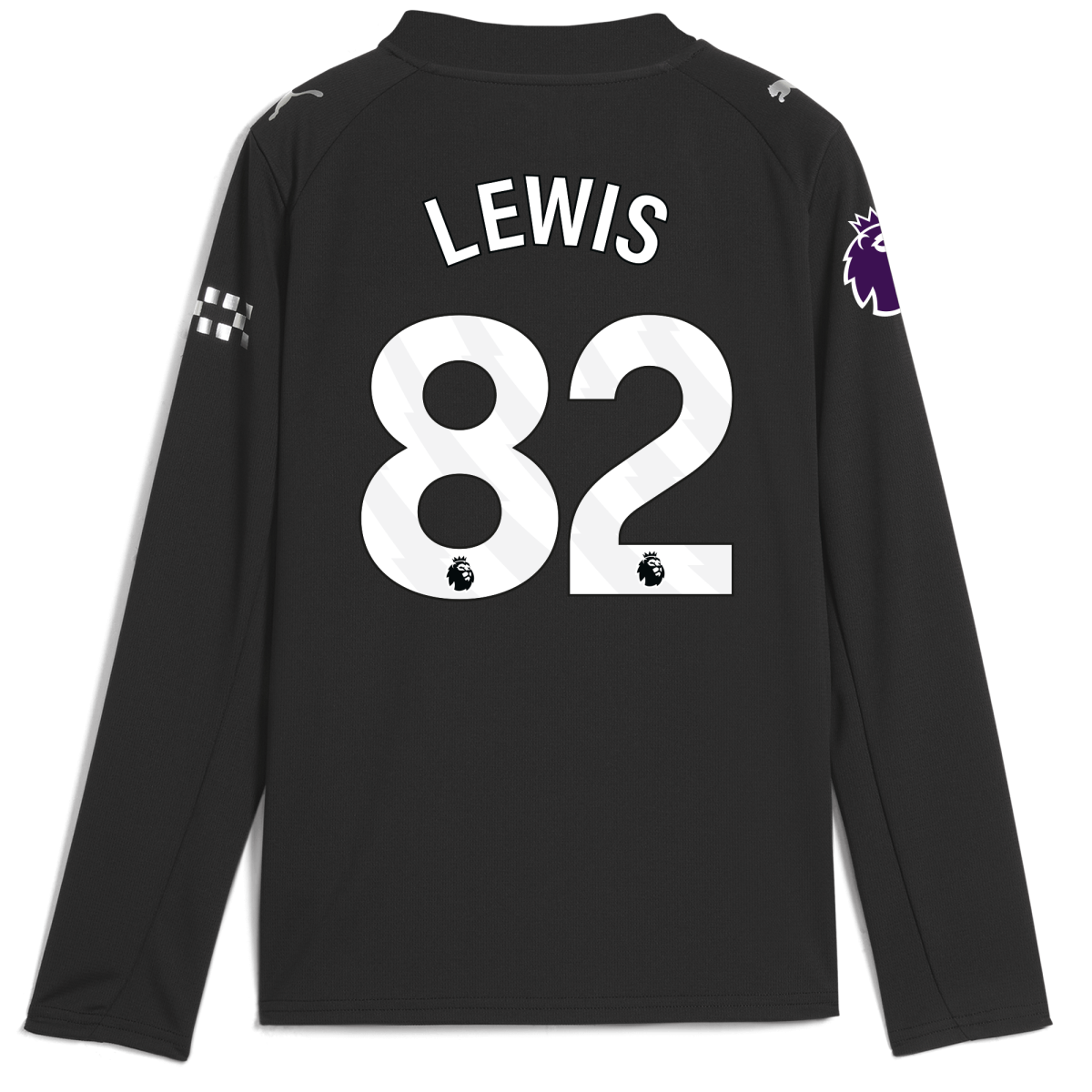 Manchester City kids manchester city premier league away jersey 202526 long sleeve with lewis 82 printing Collection - ManchesterCitystore.com