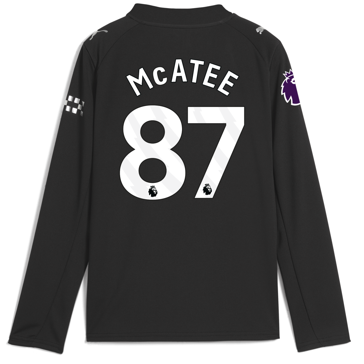 Manchester City kids manchester city premier league away jersey 202526 long sleeve with mcatee 87 printing Collection - ManchesterCitystore.com