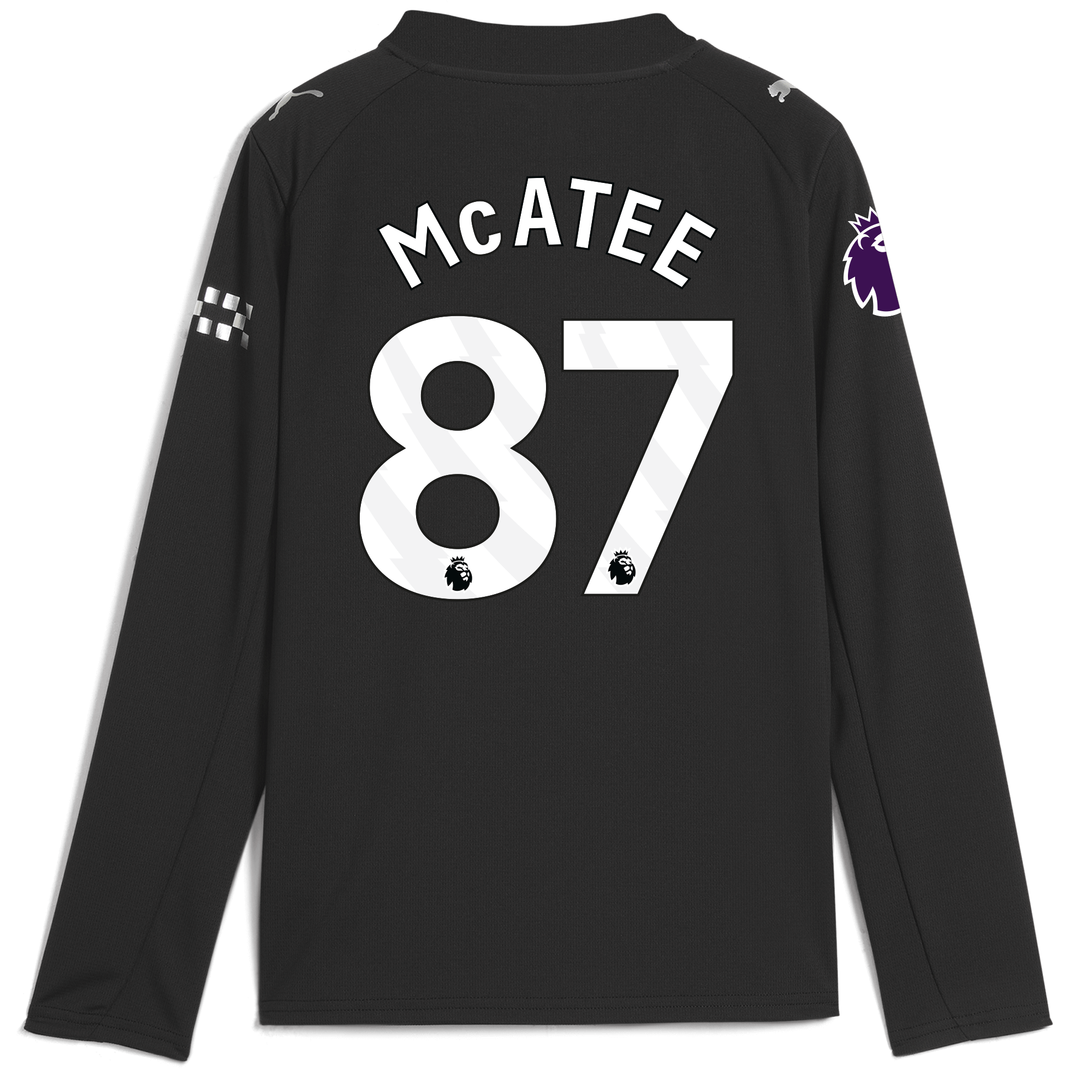 Manchester City kids manchester city premier league away jersey 202526 long sleeve with mcatee 87 printing Collection - ManchesterCitystore.com