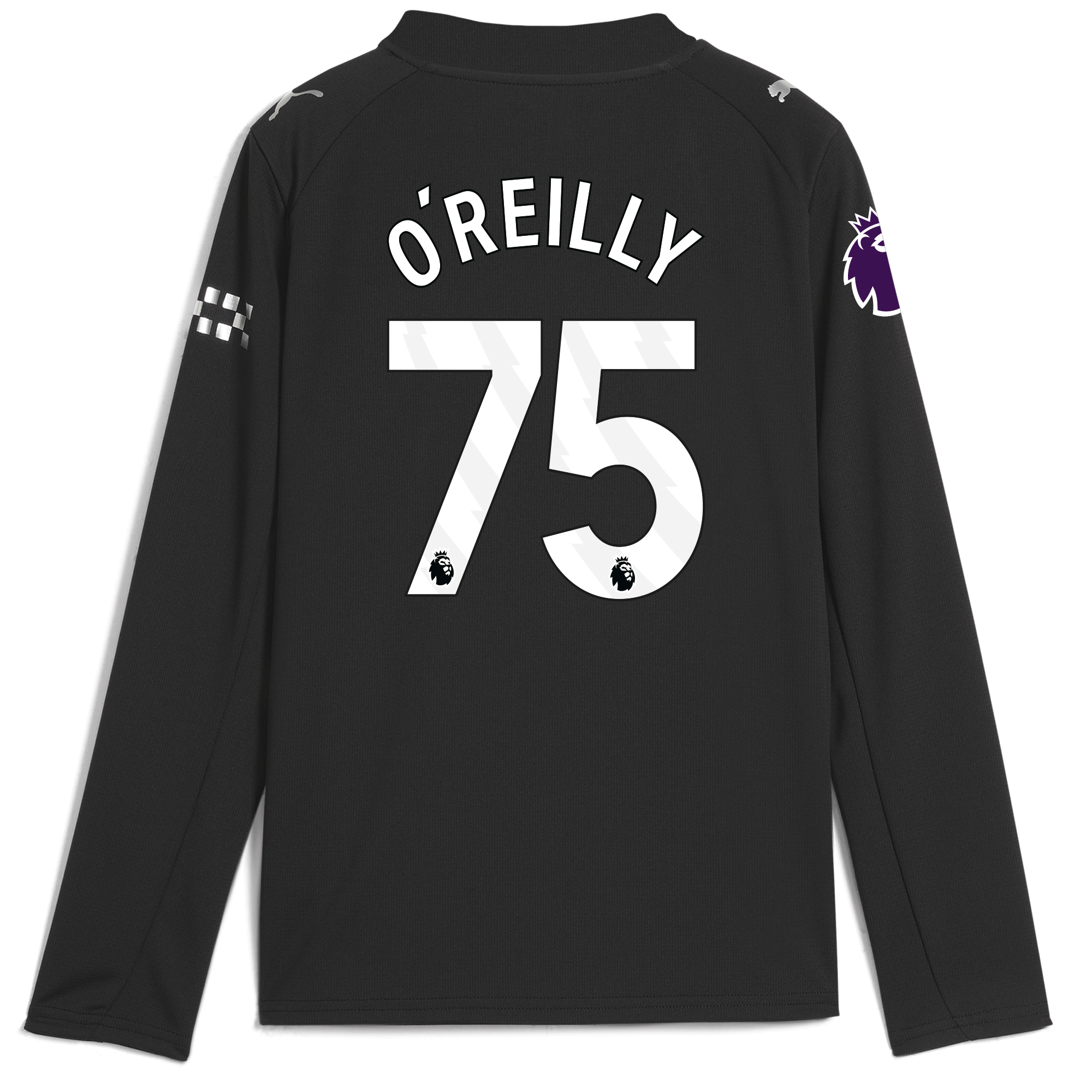 Manchester City kids manchester city premier league away jersey 202526 long sleeve with oreilly 75 printing Collection - ManchesterCitystore.com