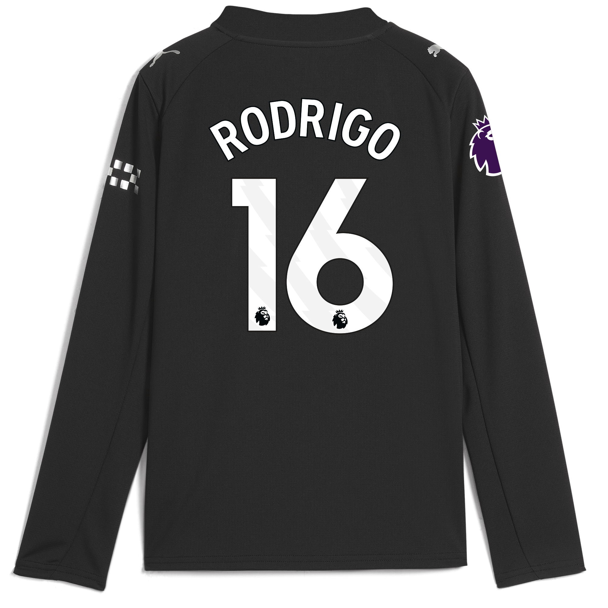 Manchester City kids manchester city premier league away jersey 202526 long sleeve with rodrigo 16 printing Collection - ManchesterCitystore.com
