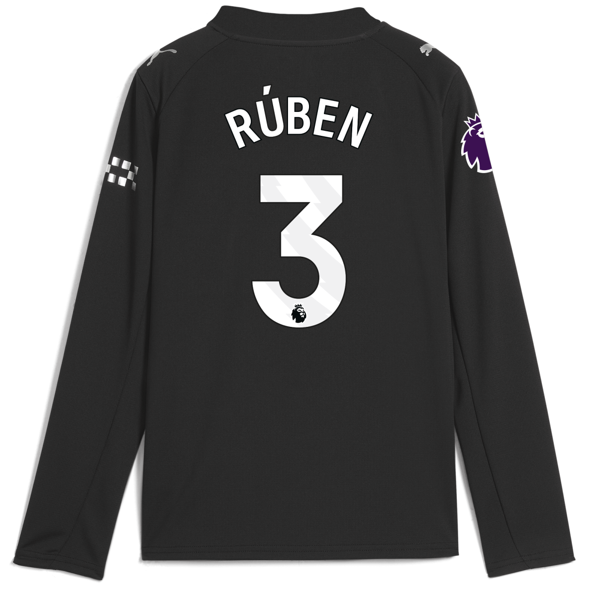 Manchester City kids manchester city premier league away jersey 202526 long sleeve with ruben 3 printing Collection - ManchesterCitystore.com