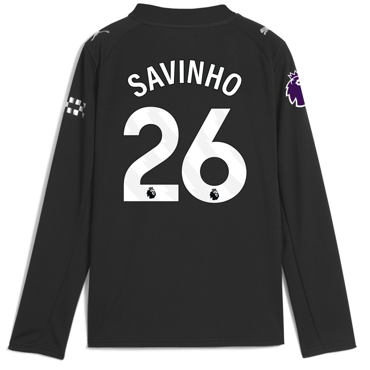 Manchester City kids manchester city premier league away jersey 202526 long sleeve with savinho 26 printing Collection - ManchesterCitystore.com