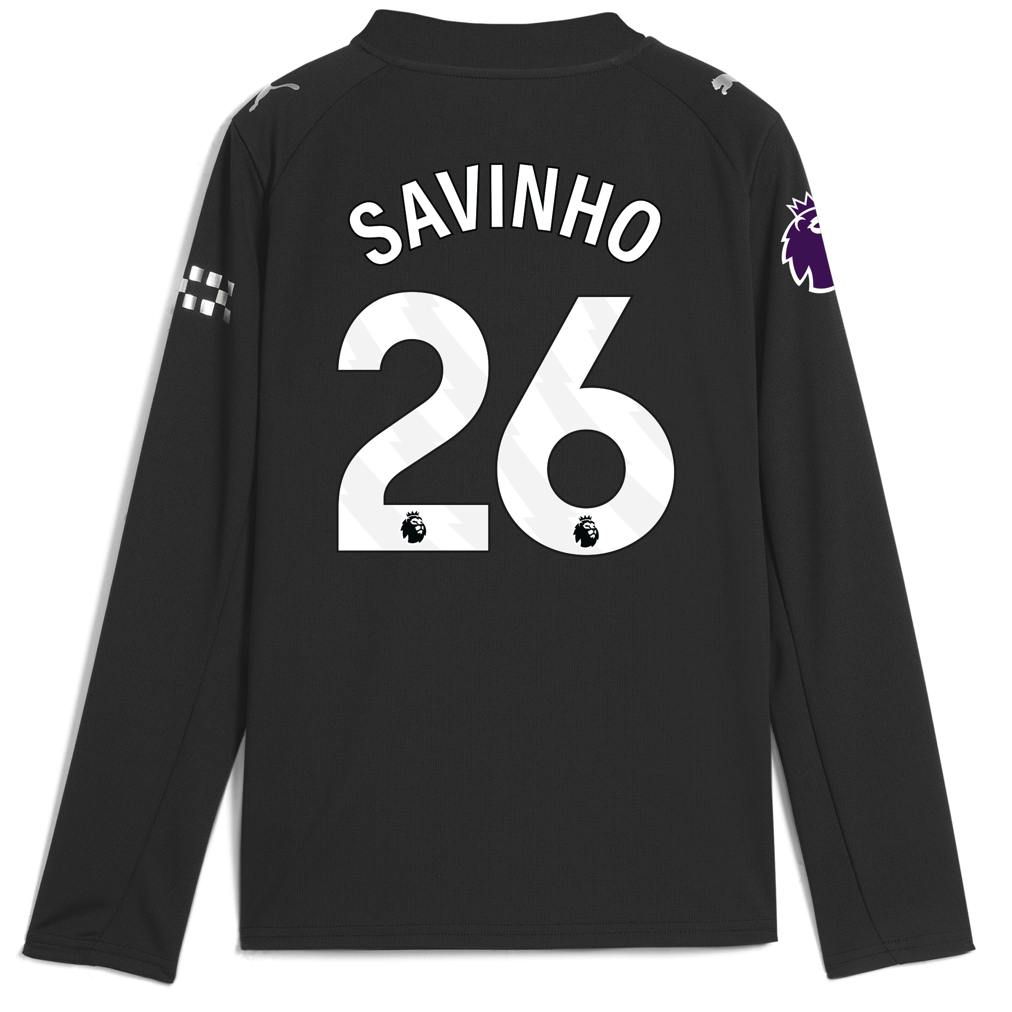 Manchester City kids manchester city premier league away jersey 202526 long sleeve with savinho 26 printing Collection - ManchesterCitystore.com