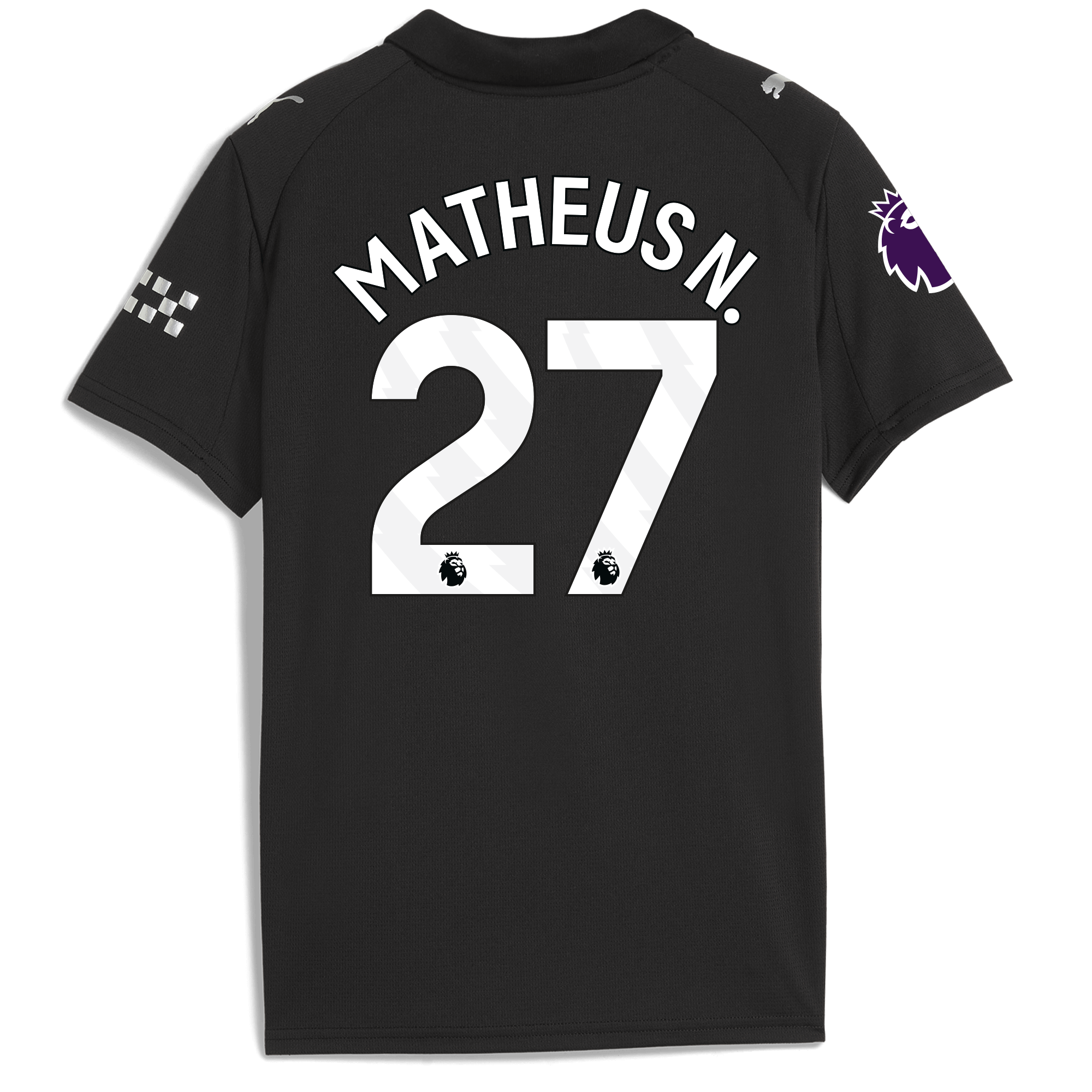 Manchester City kids manchester city premier league away jersey 202526 with matheus n. 27 printing Collection - ManchesterCitystore.com