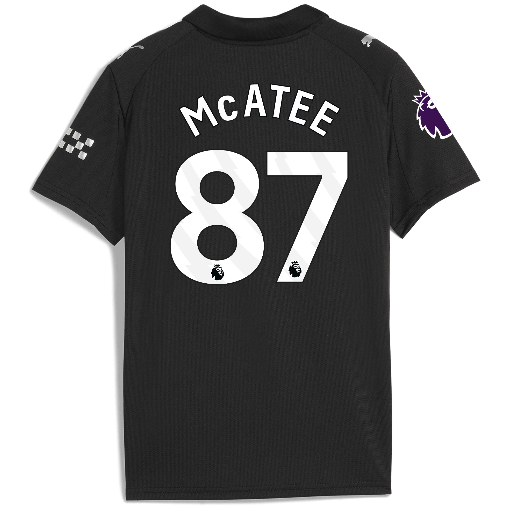 Manchester City kids manchester city premier league away jersey 202526 with mcatee 87 printing Collection - ManchesterCitystore.com