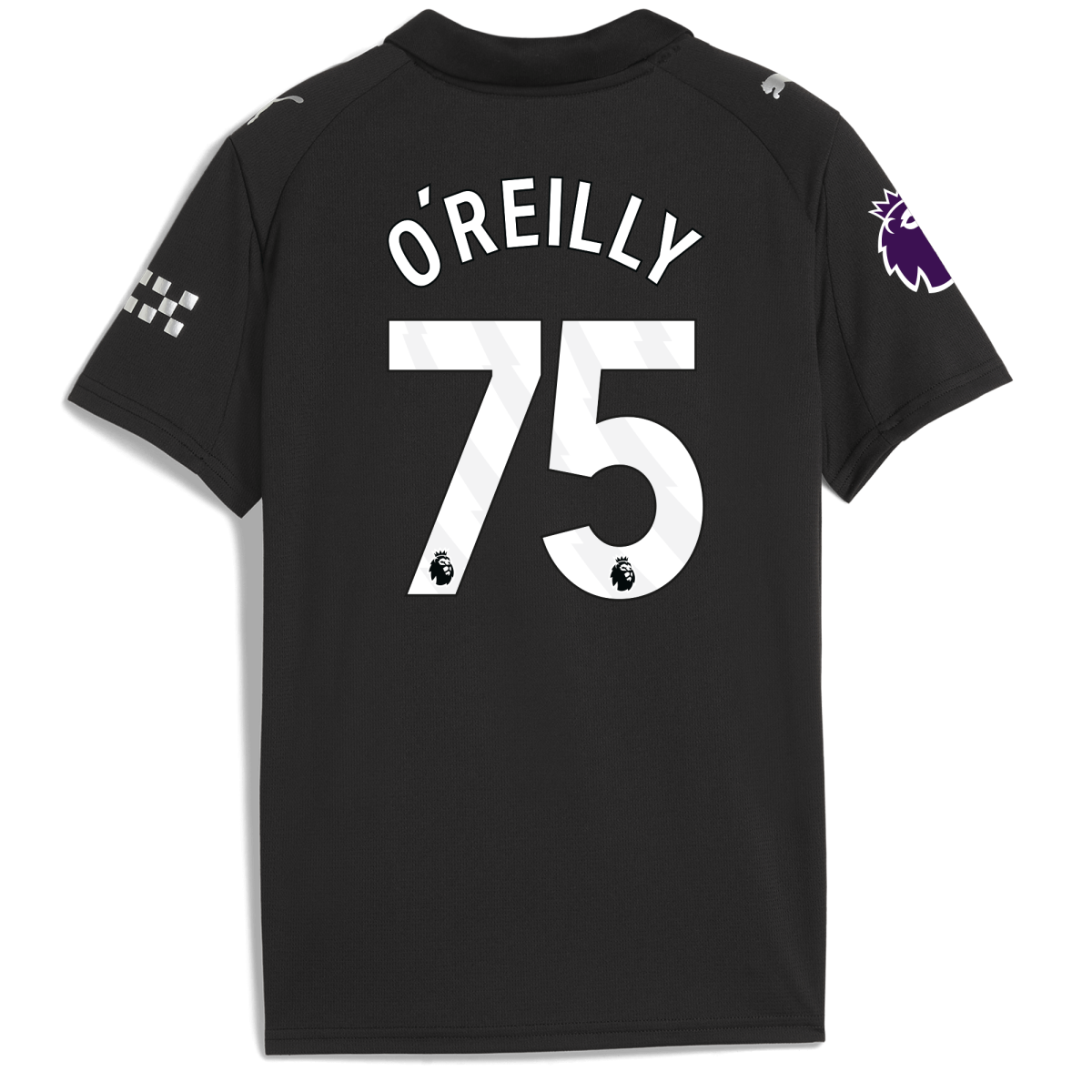 Manchester City kids manchester city premier league away jersey 202526 with oreilly 75 printing Collection - ManchesterCitystore.com