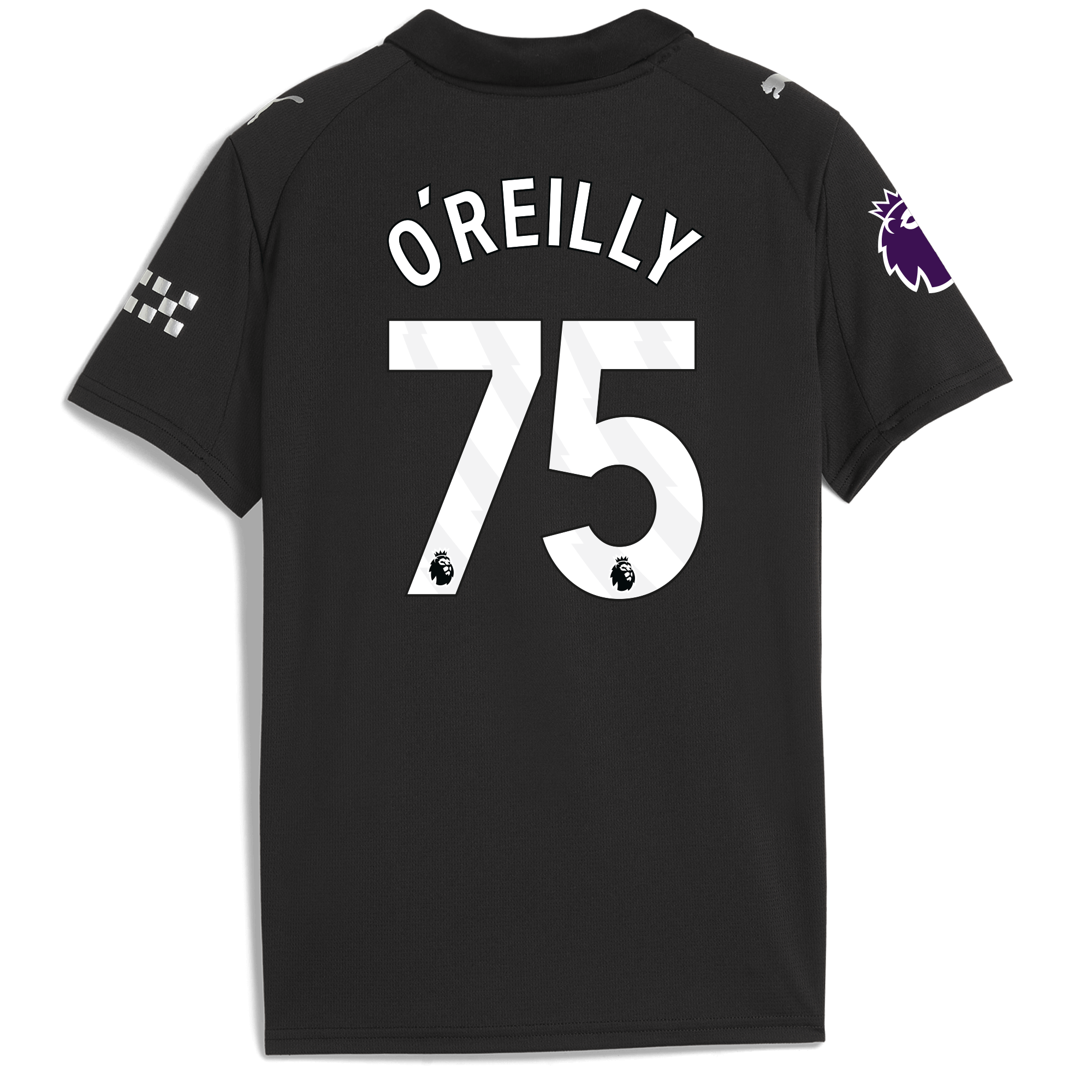 Manchester City kids manchester city premier league away jersey 202526 with oreilly 75 printing Collection - ManchesterCitystore.com