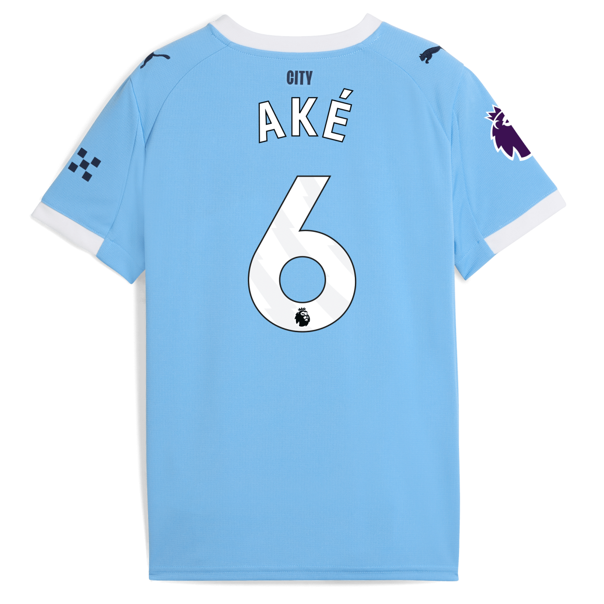 Manchester City kids manchester city premier league home jersey 202526 with ake 6 printing Collection - ManchesterCitystore.com