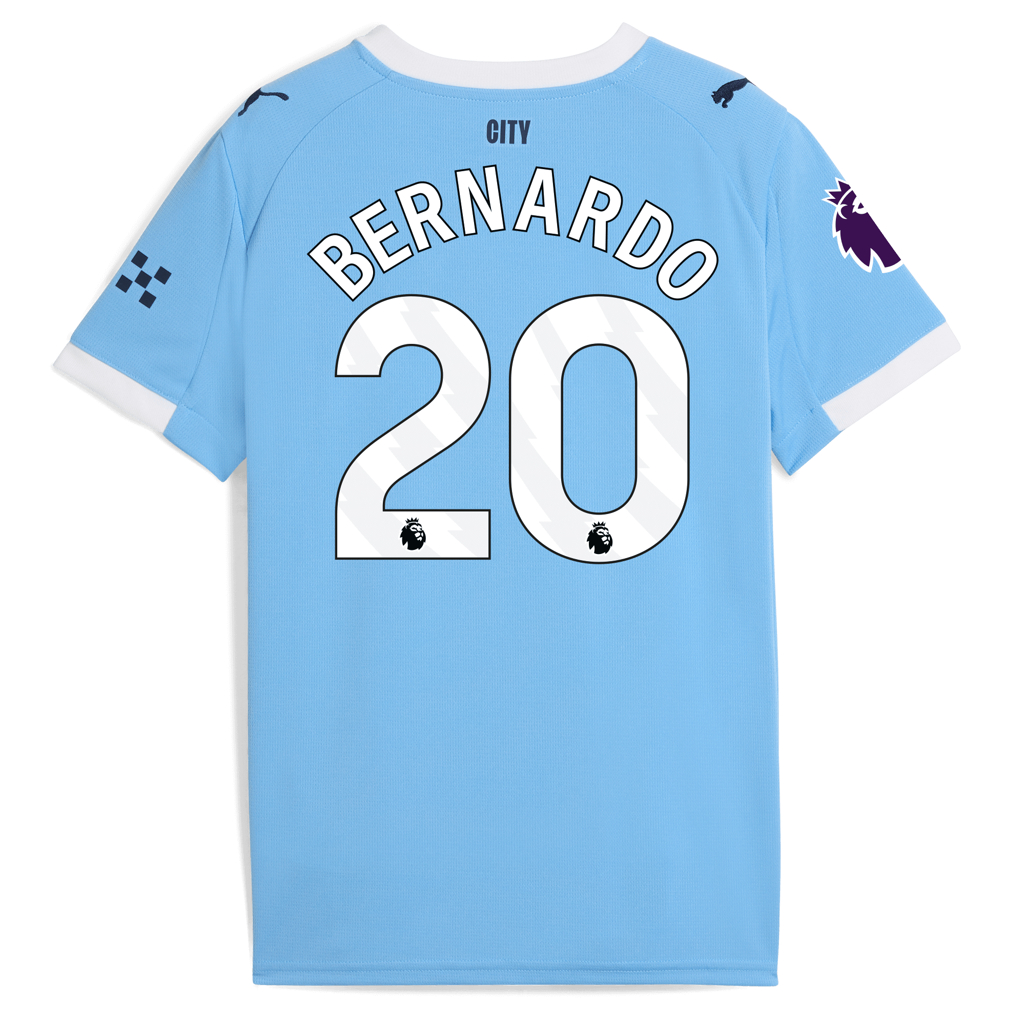 Manchester City kids manchester city premier league home jersey 202526 with bernardo 20 printing Collection - ManchesterCitystore.com