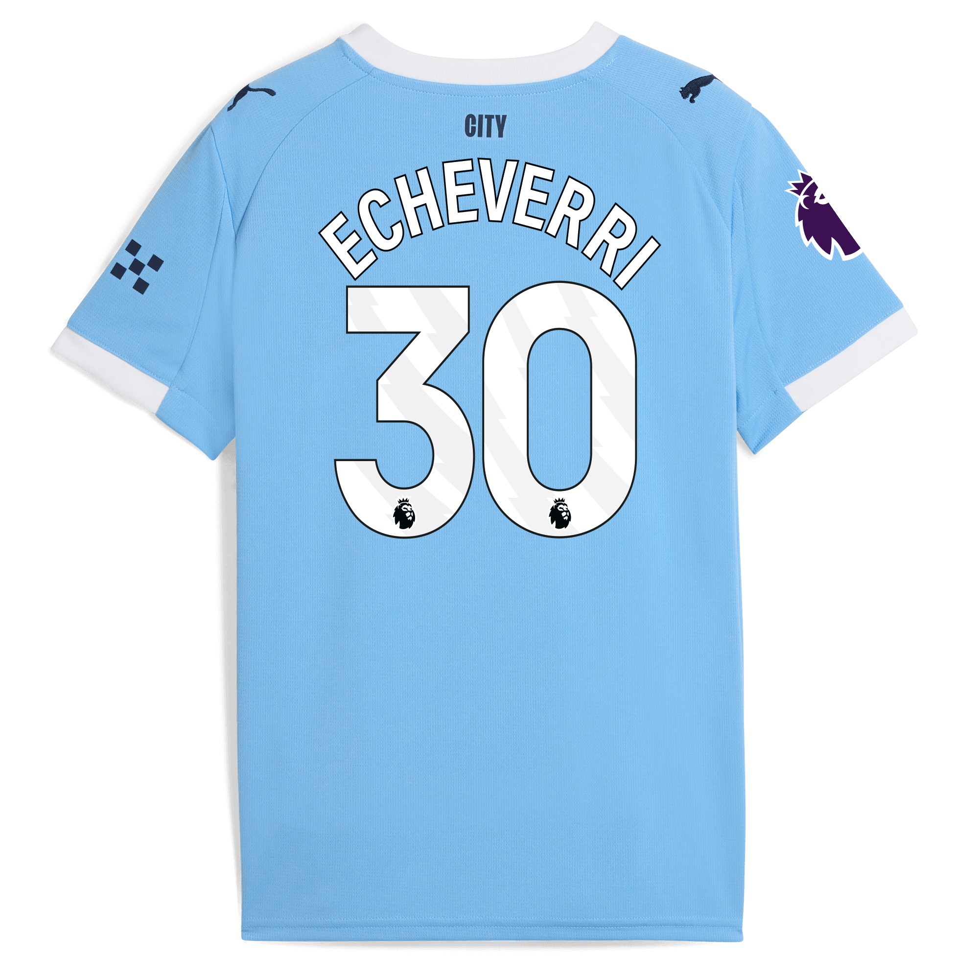 Manchester City kids manchester city premier league home jersey 202526 with echeverri 30 printing Collection - ManchesterCitystore.com