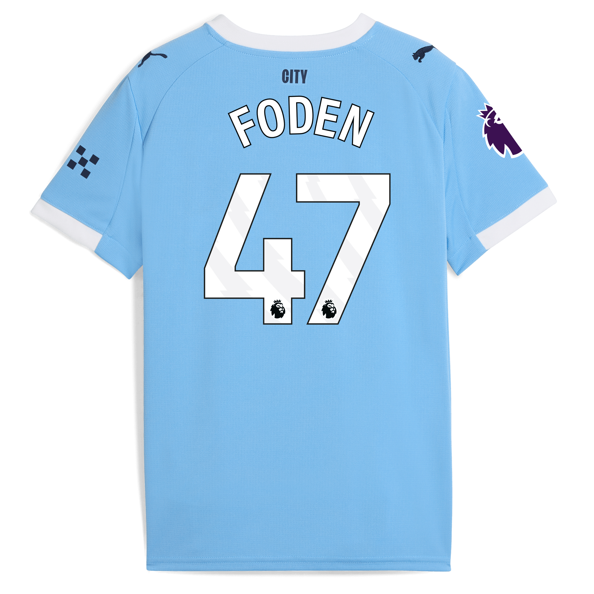 Manchester City kids manchester city premier league home jersey 202526 with foden 47 printing Collection - ManchesterCitystore.com