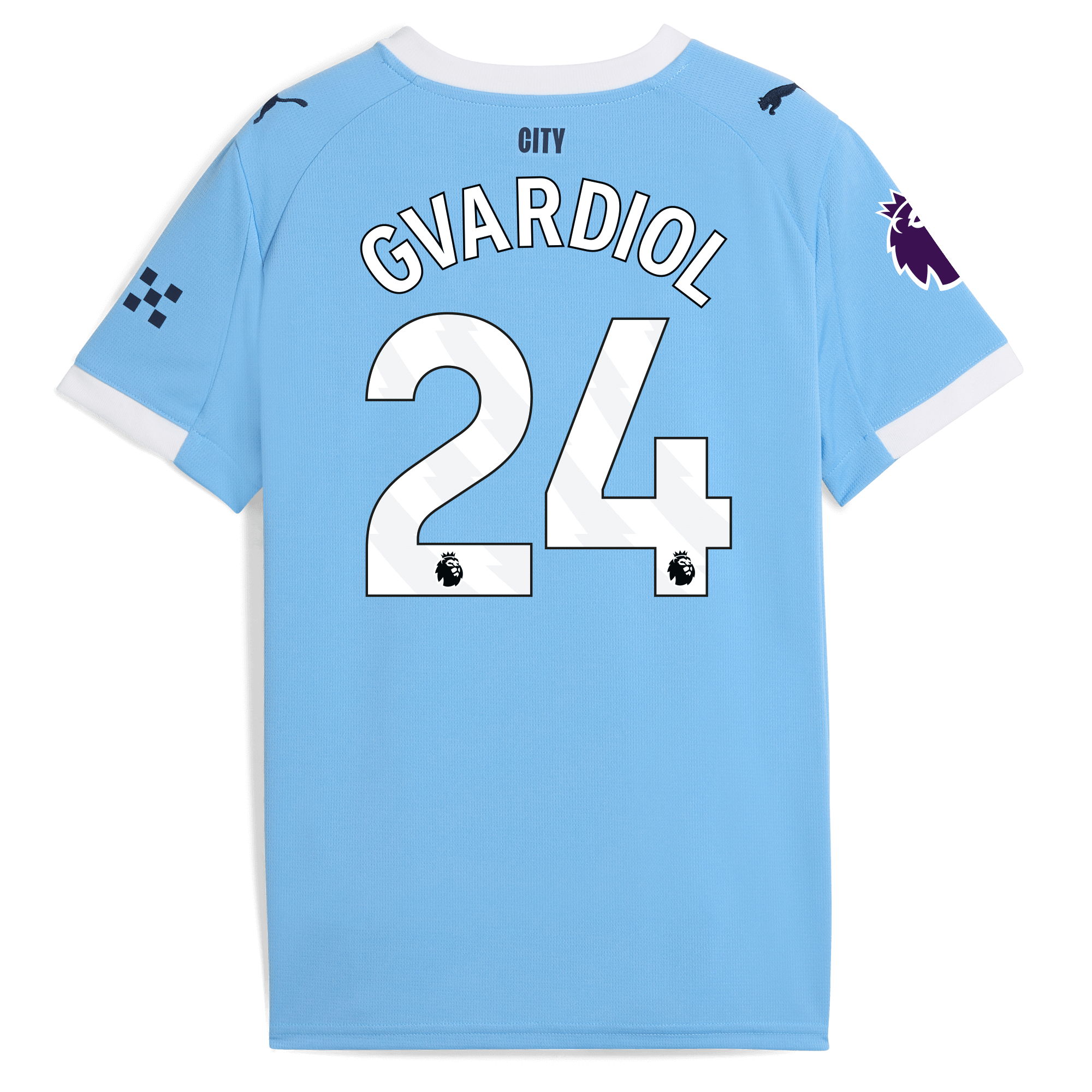Manchester City kids manchester city premier league home jersey 202526 with gvardiol 24 printing Collection - ManchesterCitystore.com