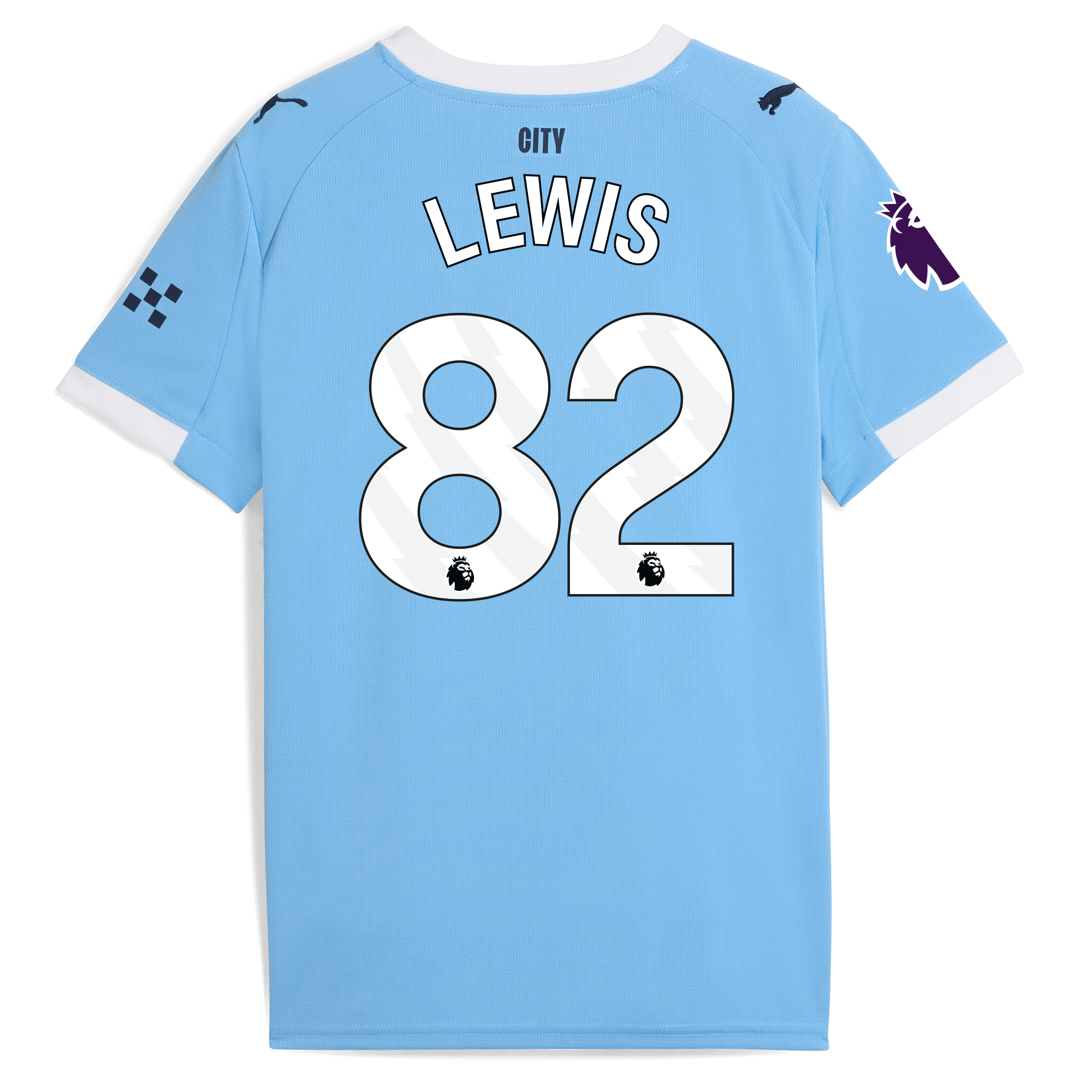 Manchester City kids manchester city premier league home jersey 202526 with lewis 82 printing Collection - ManchesterCitystore.com