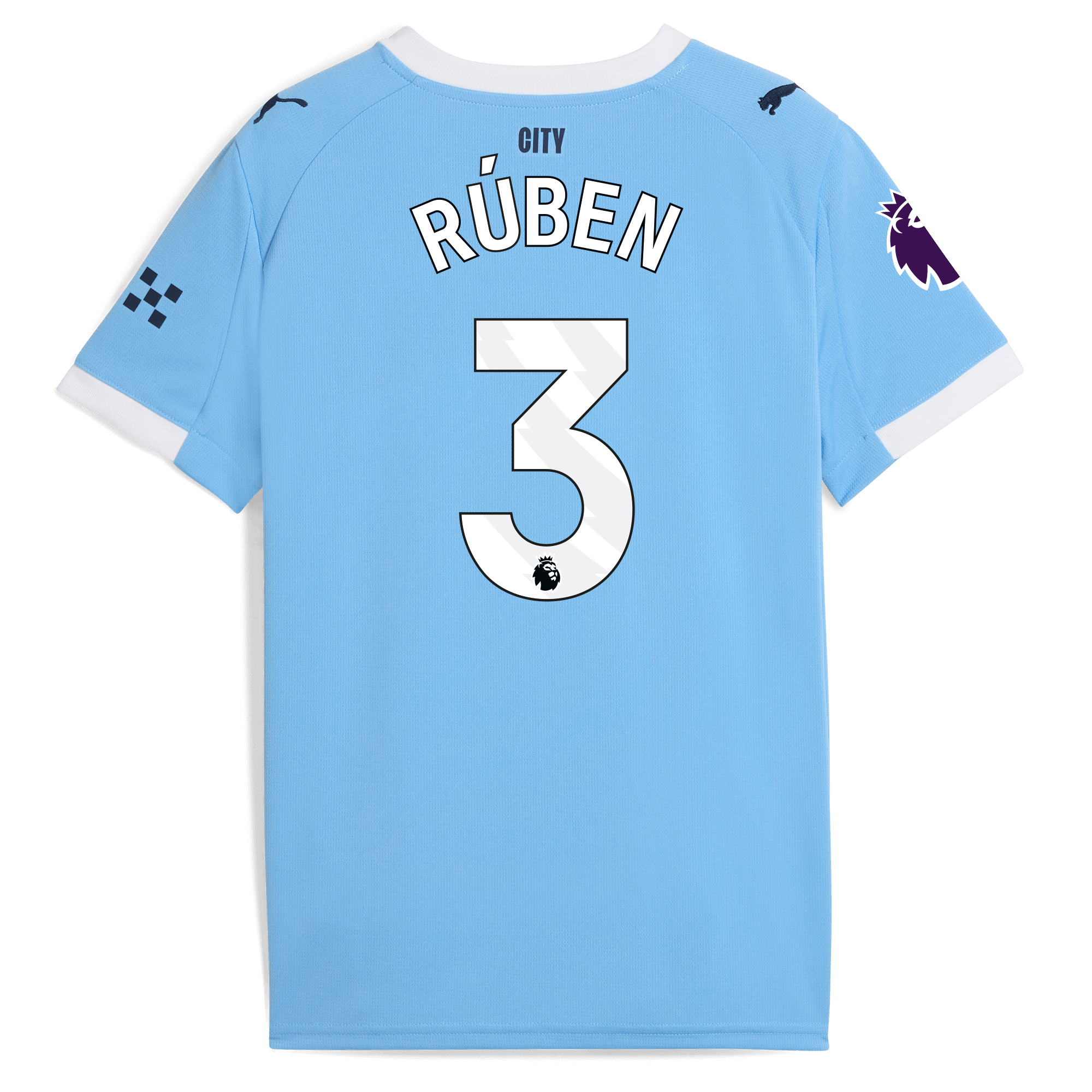 Manchester City kids manchester city premier league home jersey 202526 with ruben 3 printing Collection - ManchesterCitystore.com