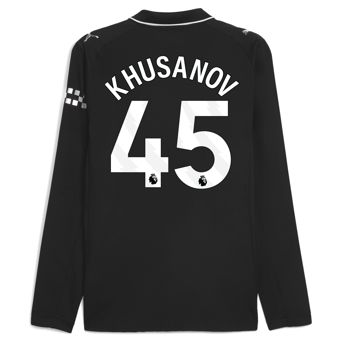 Manchester City manchester city away authentic jersey 202526 long sleeve with khusanov 45 printing Collection - ManchesterCitystore.com