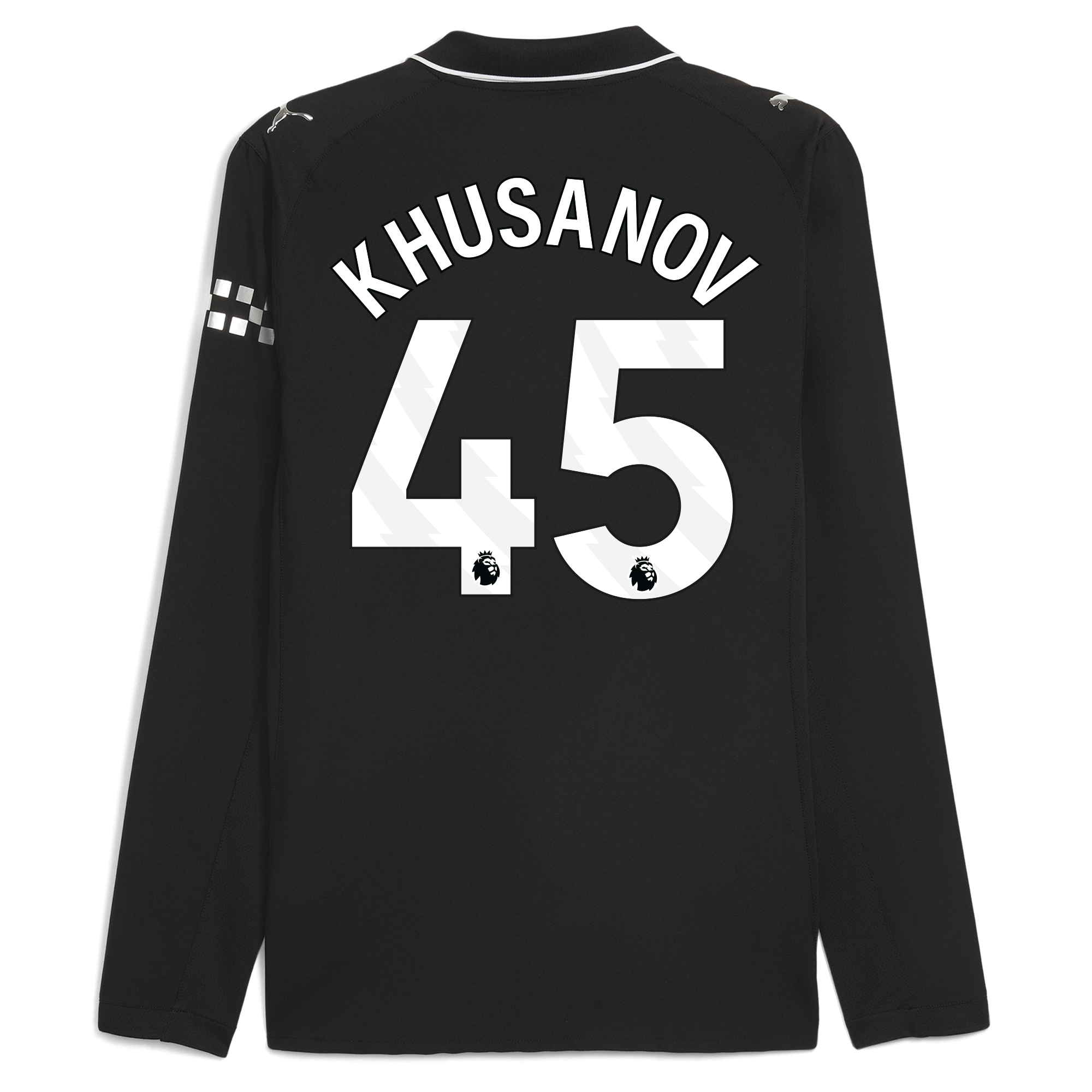 Manchester City manchester city away authentic jersey 202526 long sleeve with khusanov 45 printing Collection - ManchesterCitystore.com