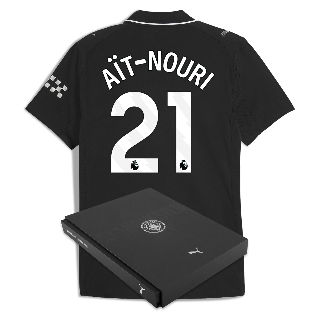 Manchester City manchester city away authentic jersey 202526 with ait-nouri 21 printing in gift box Collection - ManchesterCitystore.com