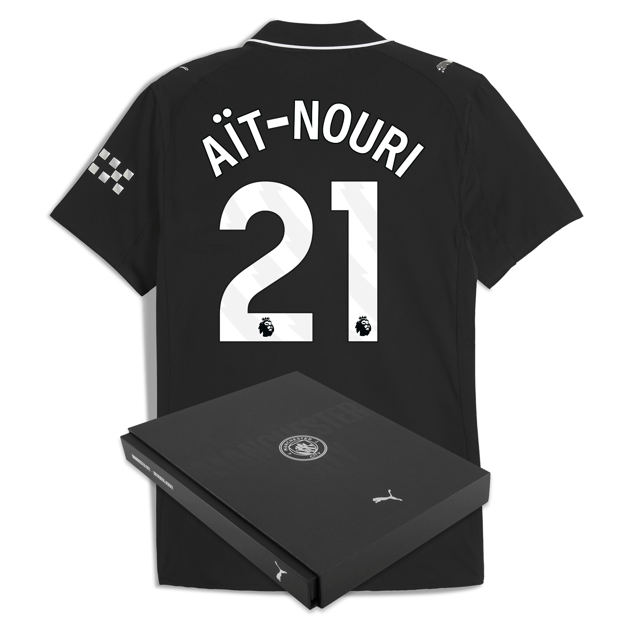 Manchester City manchester city away authentic jersey 202526 with ait-nouri 21 printing in gift box Collection - ManchesterCitystore.com