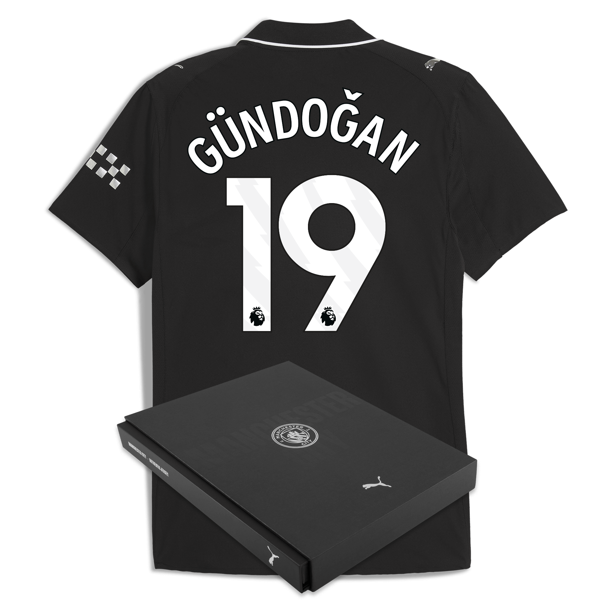 Manchester City manchester city away authentic jersey 202526 with gundogan 19 printing in gift box Collection - ManchesterCitystore.com