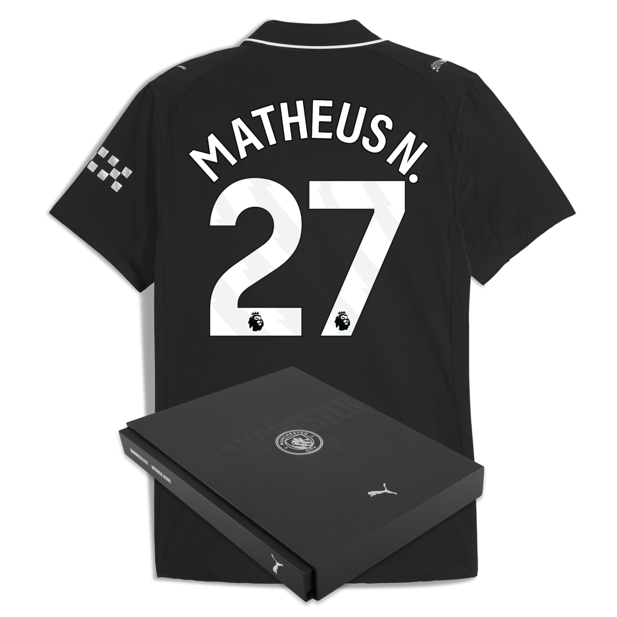 Manchester City manchester city away authentic jersey 202526 with matheus n. 27 printing in gift box Collection - ManchesterCitystore.com