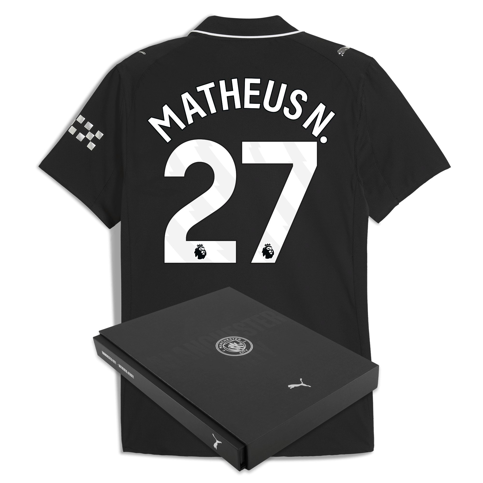 Manchester City manchester city away authentic jersey 202526 with matheus n. 27 printing in gift box Collection - ManchesterCitystore.com