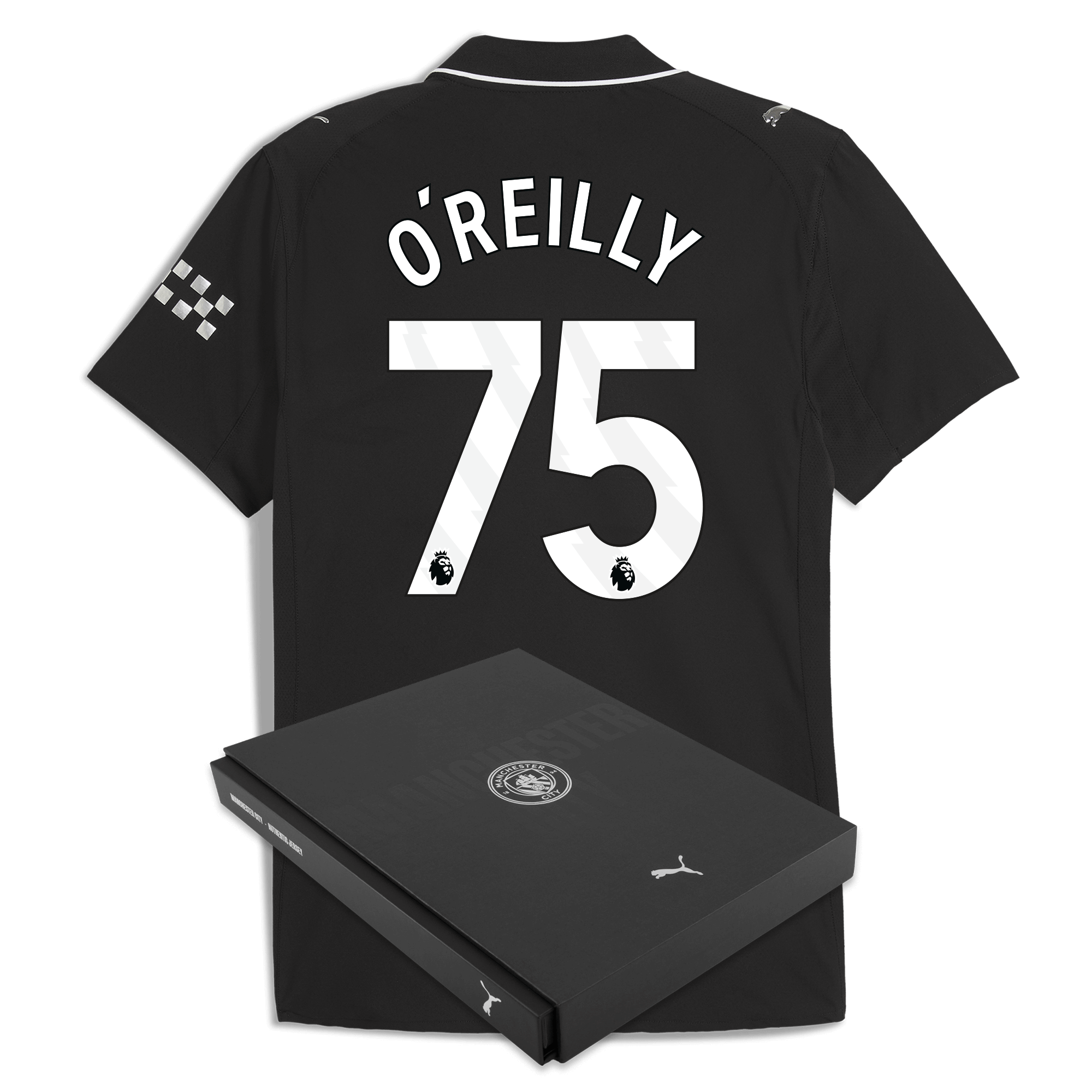 Manchester City manchester city away authentic jersey 202526 with oreilly 75 printing in gift box Collection - ManchesterCitystore.com