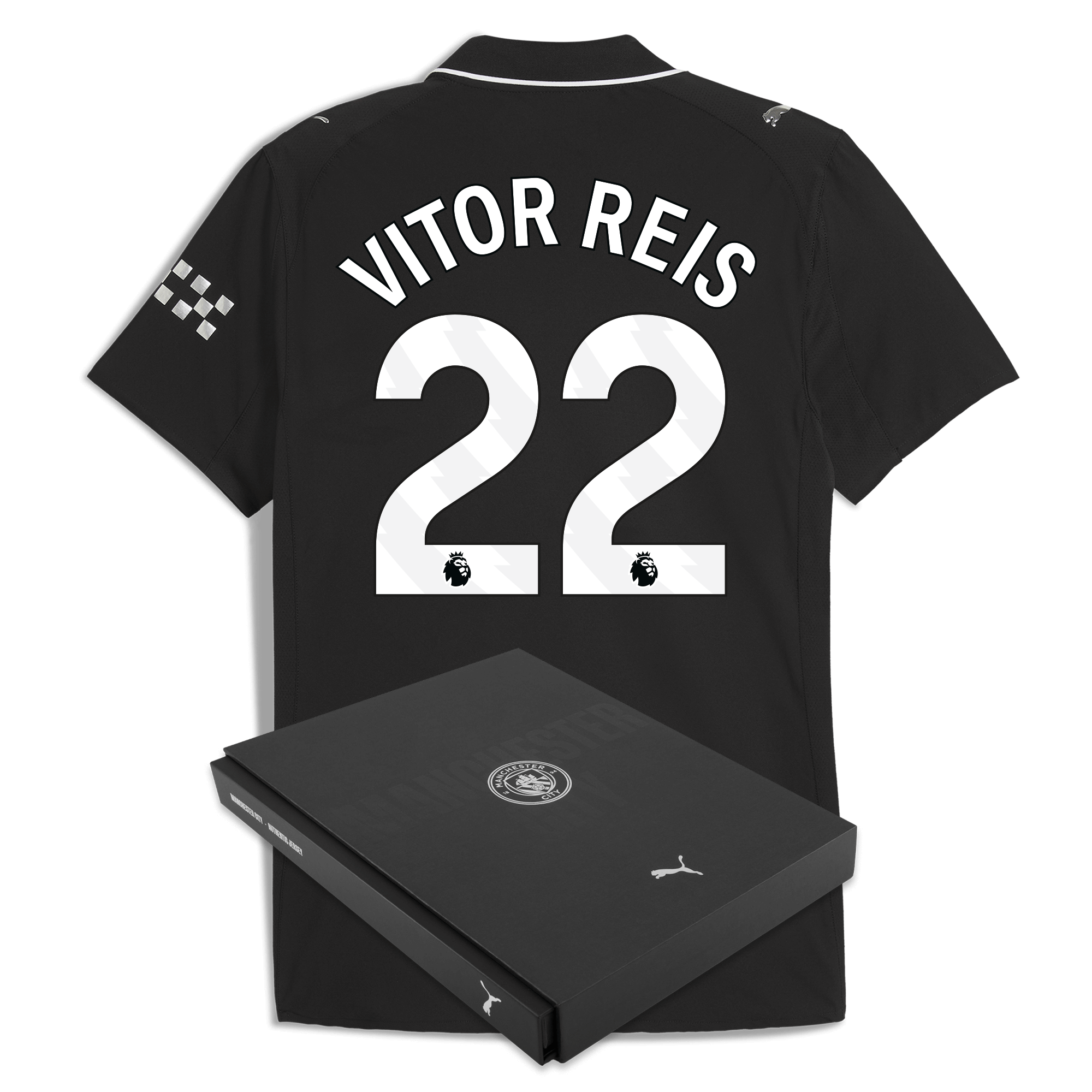 Manchester City manchester city away authentic jersey 202526 with vitor reis 22 printing in gift box Collection - ManchesterCitystore.com