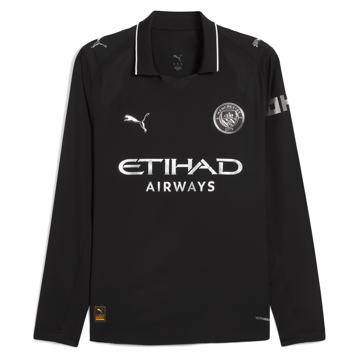 Manchester City manchester city away authentic jersey black 202526 long sleeve with custom printing Collection - ManchesterCitystore.com