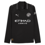 Manchester City manchester city away authentic jersey black 202526 long sleeve with custom printing Collection - ManchesterCitystore.com