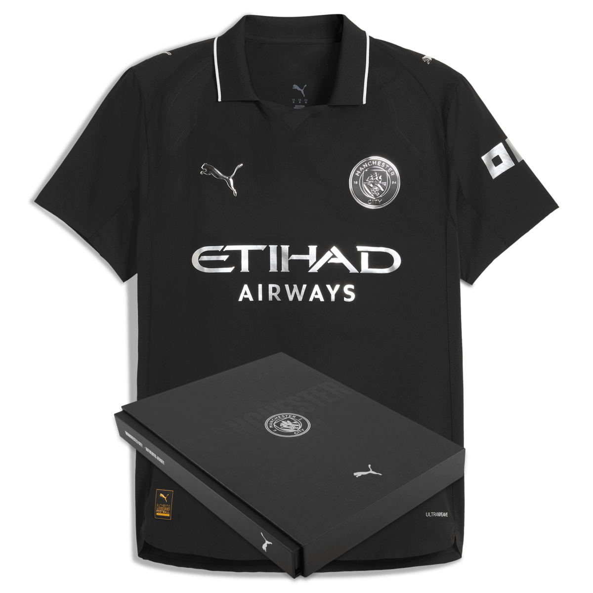 Manchester City manchester city away authentic jersey black 202526 with custom printing in gift box Collection - ManchesterCitystore.com