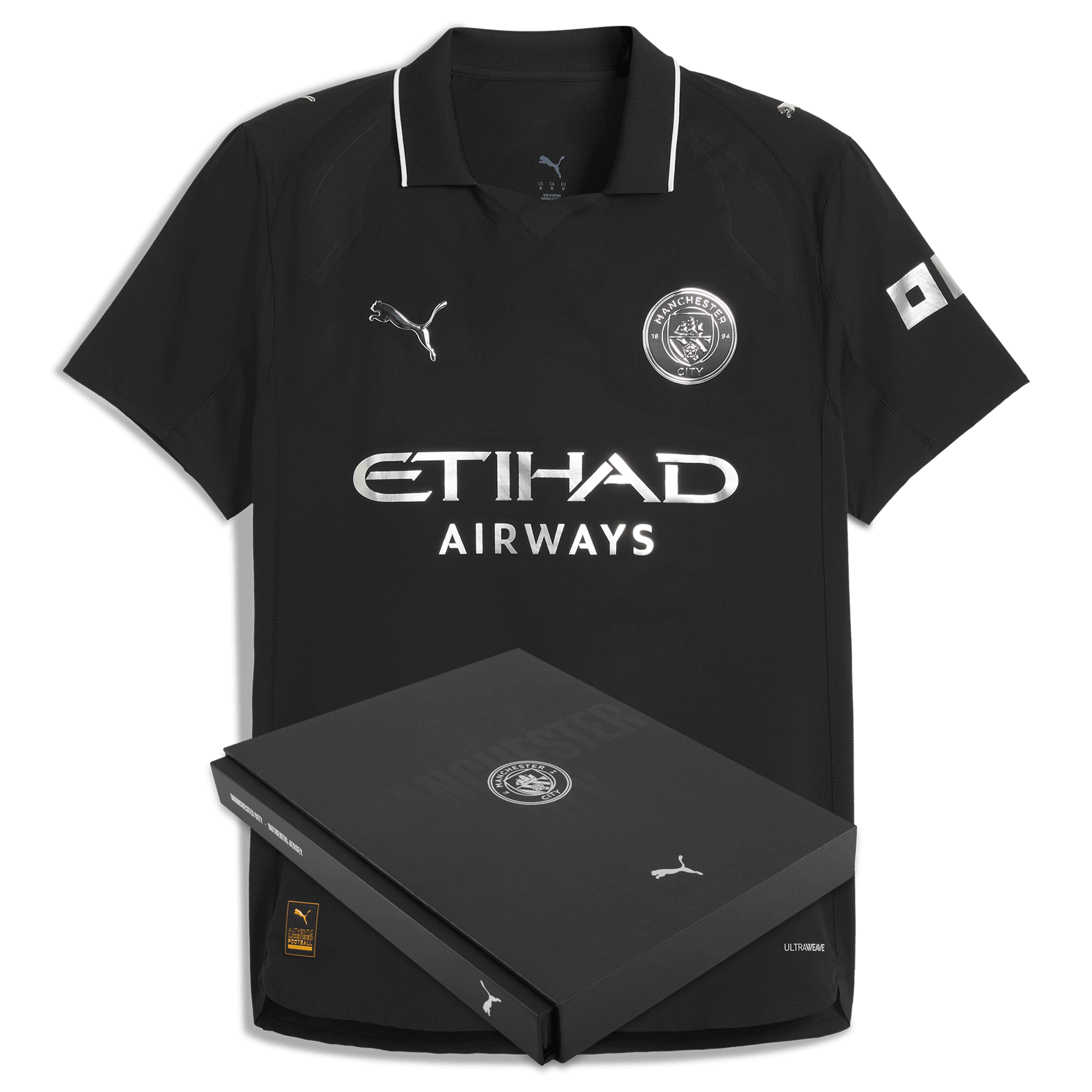 Manchester City manchester city away authentic jersey black 202526 with custom printing in gift box Collection - ManchesterCitystore.com