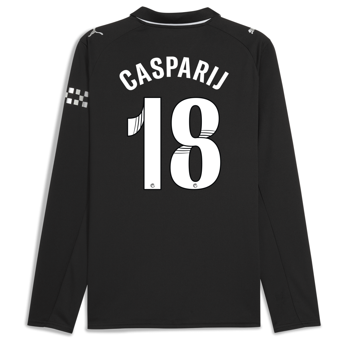 Manchester City manchester city away jersey 202526 long sleeve with casparij 18 printing Collection - ManchesterCitystore.com