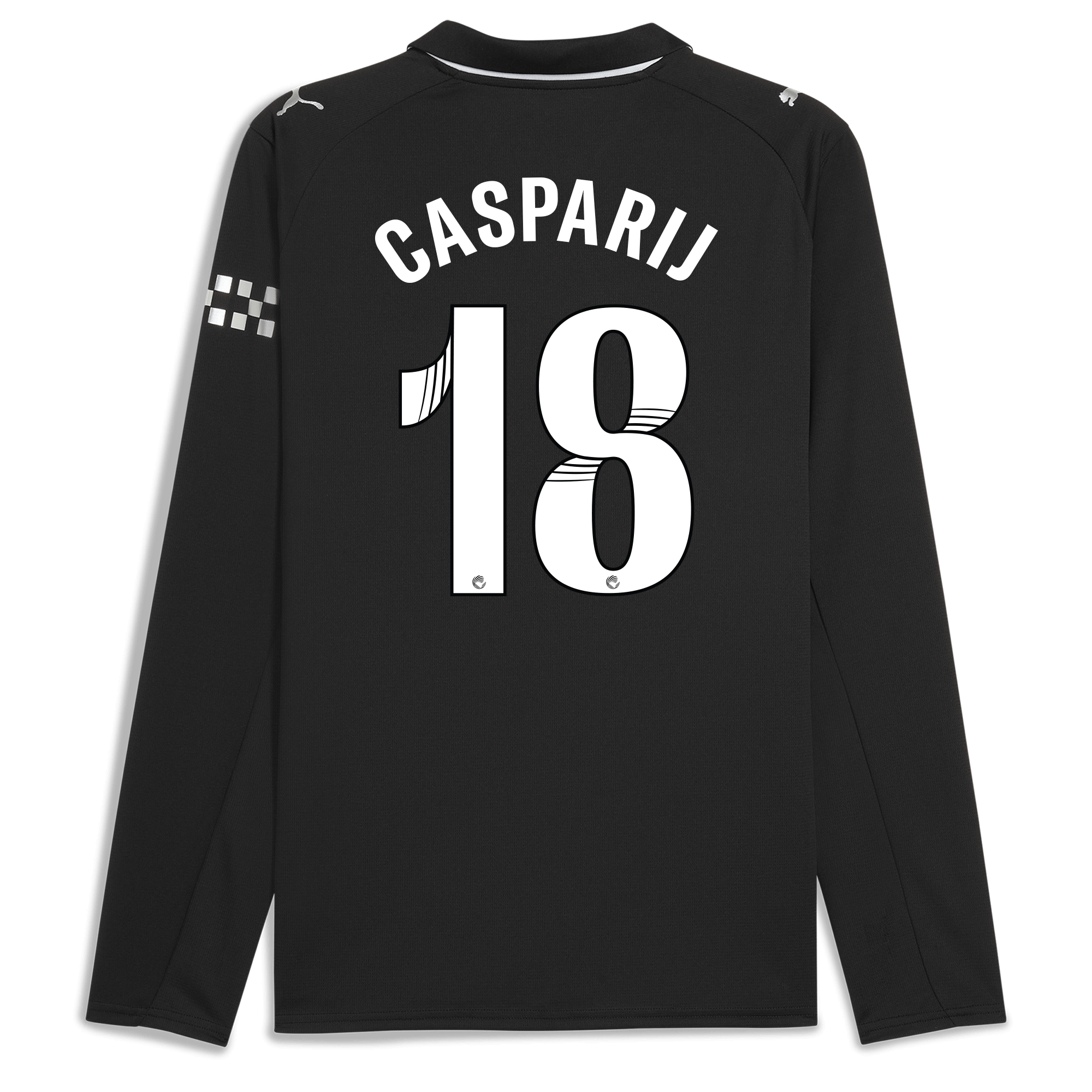 Manchester City manchester city away jersey 202526 long sleeve with casparij 18 printing Collection - ManchesterCitystore.com