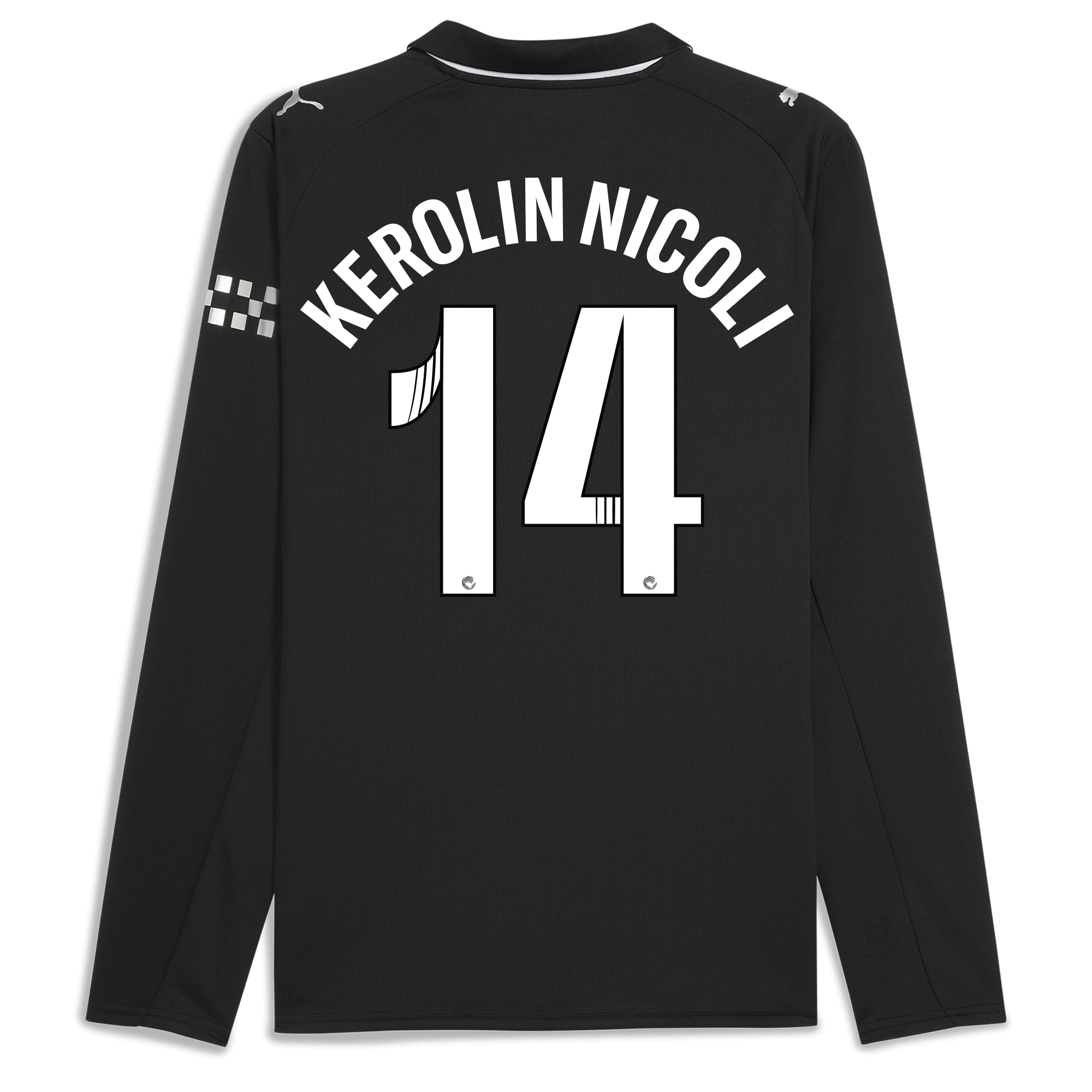 Manchester City manchester city away jersey 202526 long sleeve with kerolin nicoli 14 printing Collection - ManchesterCitystore.com