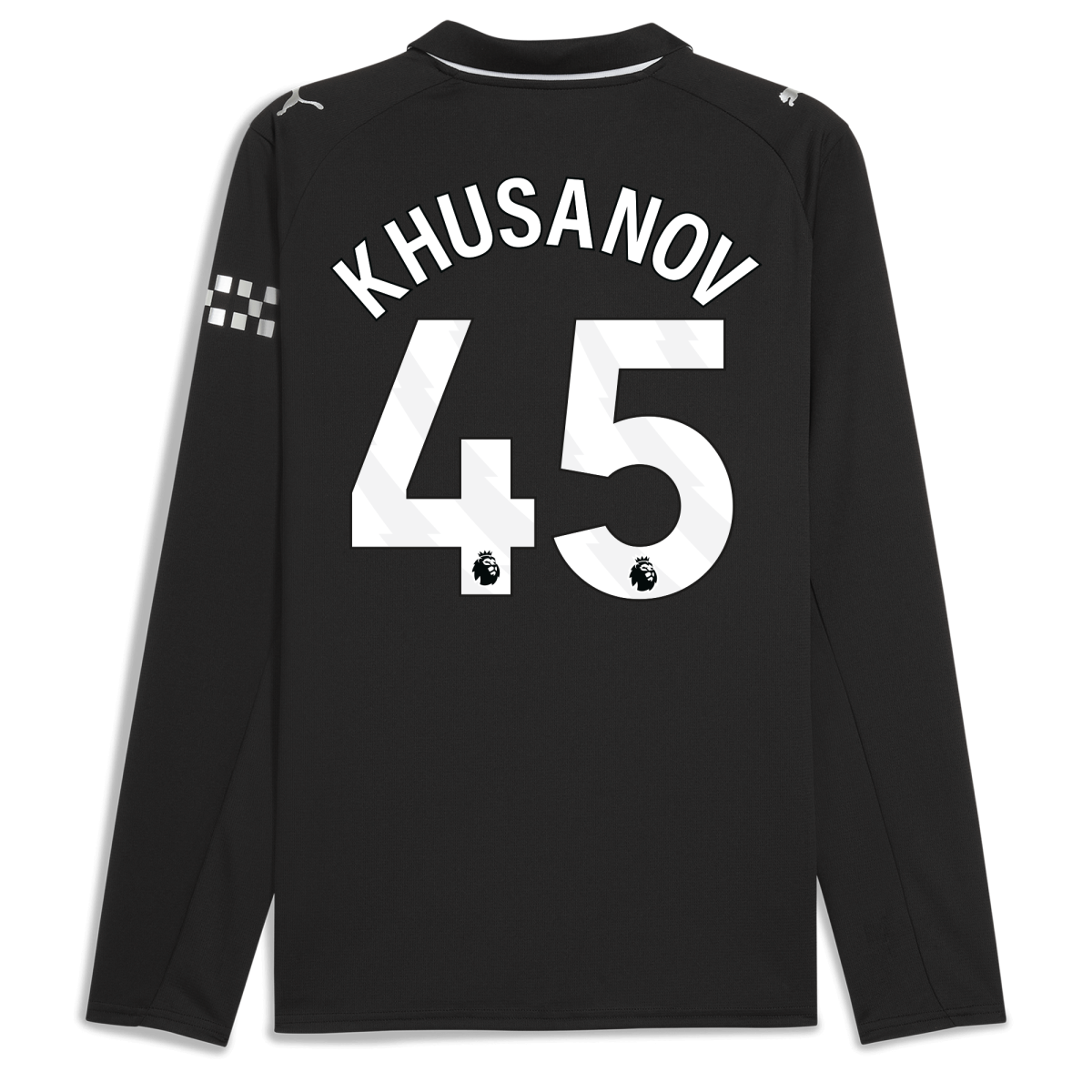 Manchester City manchester city away jersey 202526 long sleeve with khusanov 45 printing Collection - ManchesterCitystore.com
