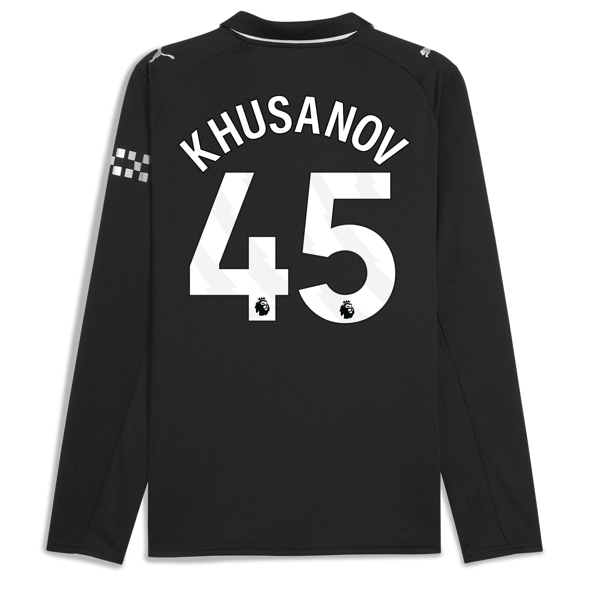 Manchester City manchester city away jersey 202526 long sleeve with khusanov 45 printing Collection - ManchesterCitystore.com