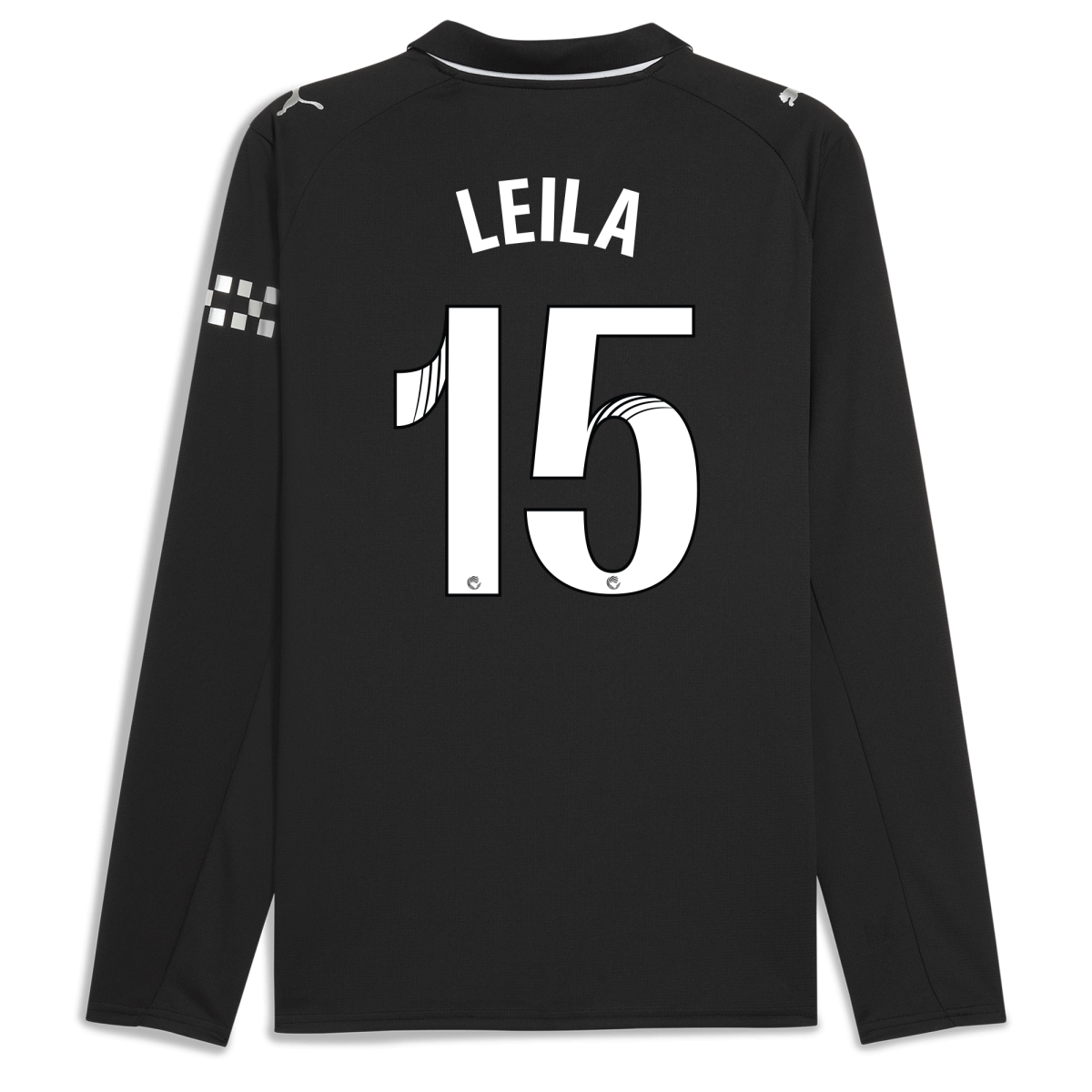 Manchester City manchester city away jersey 202526 long sleeve with leila 15 printing Collection - ManchesterCitystore.com