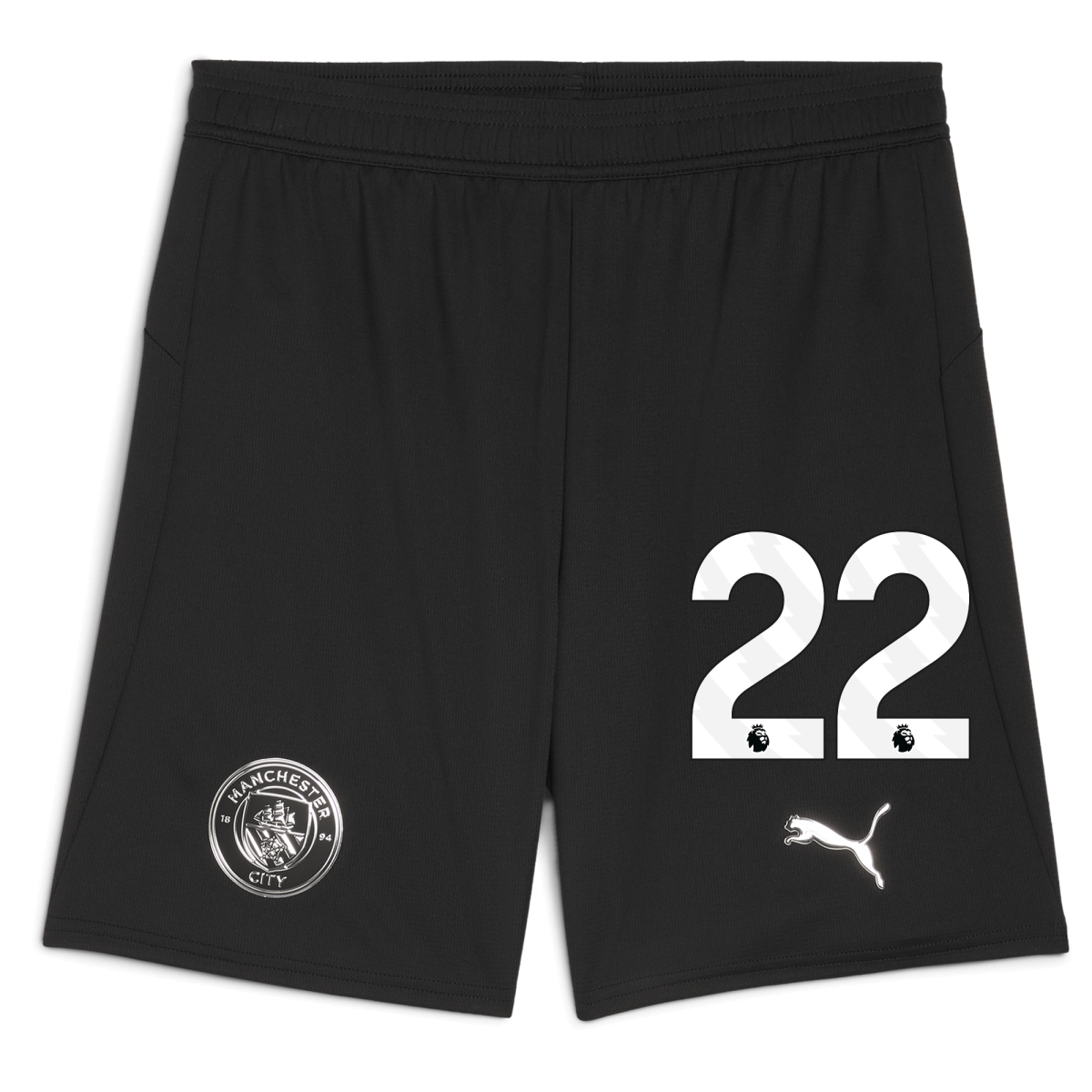 Manchester City manchester city football shorts black 202526 with 22 Collection - ManchesterCitystore.com