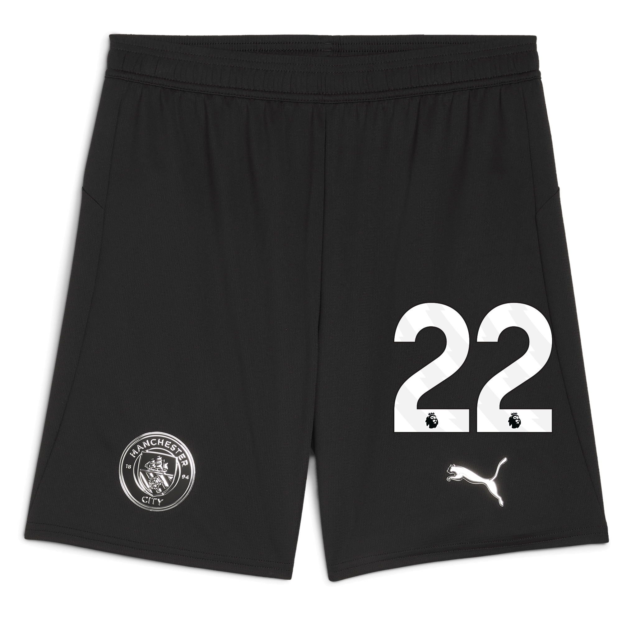 Manchester City manchester city football shorts black 202526 with 22 Collection - ManchesterCitystore.com