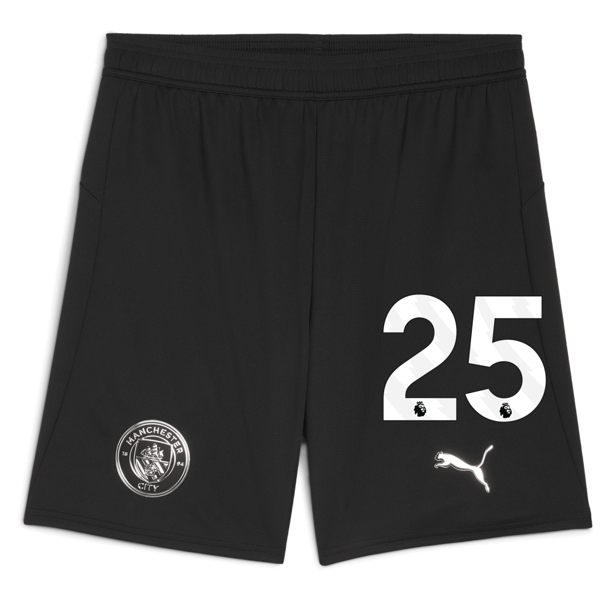 Manchester City manchester city football shorts black 202526 with 25 Collection - ManchesterCitystore.com