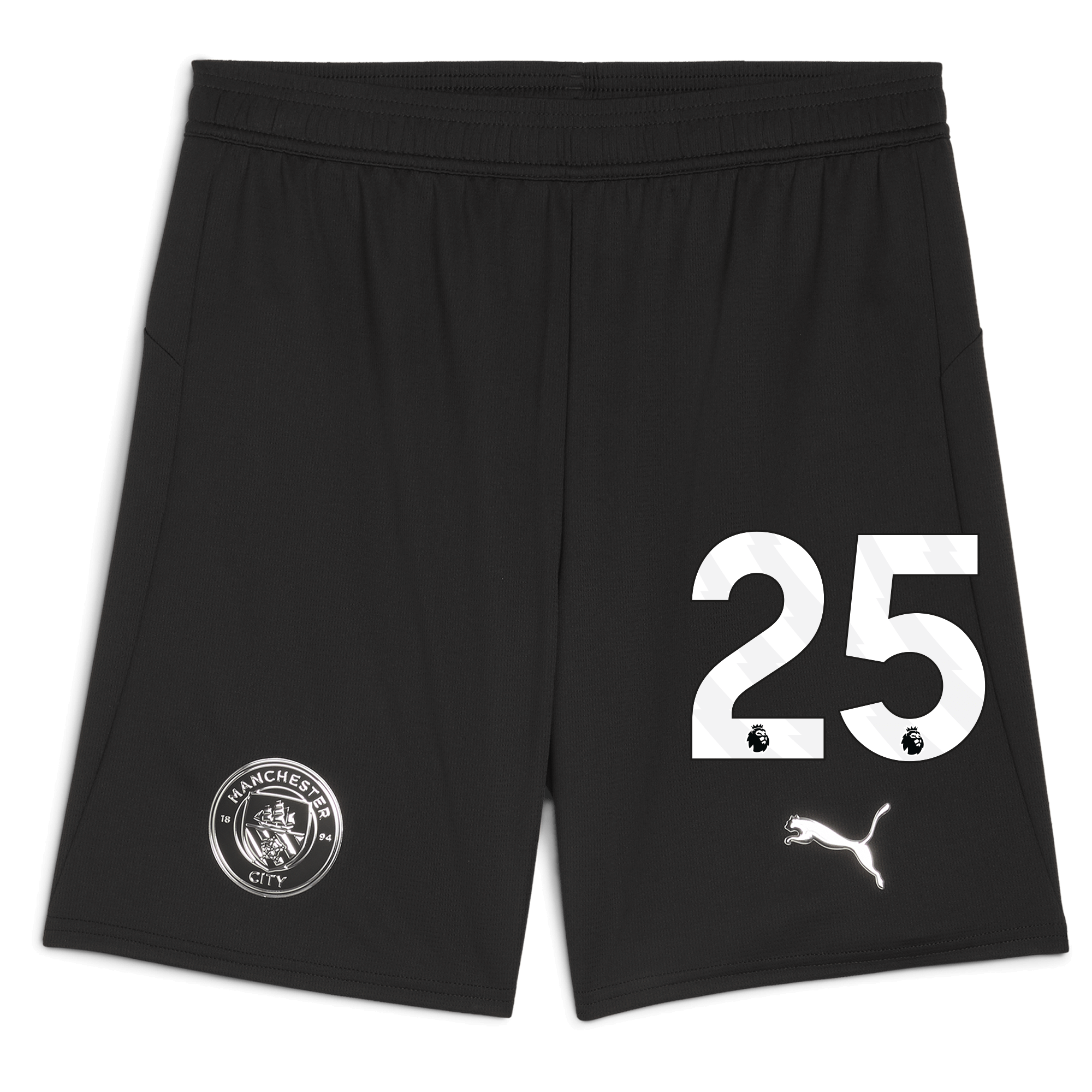 Manchester City manchester city football shorts black 202526 with 25 Collection - ManchesterCitystore.com