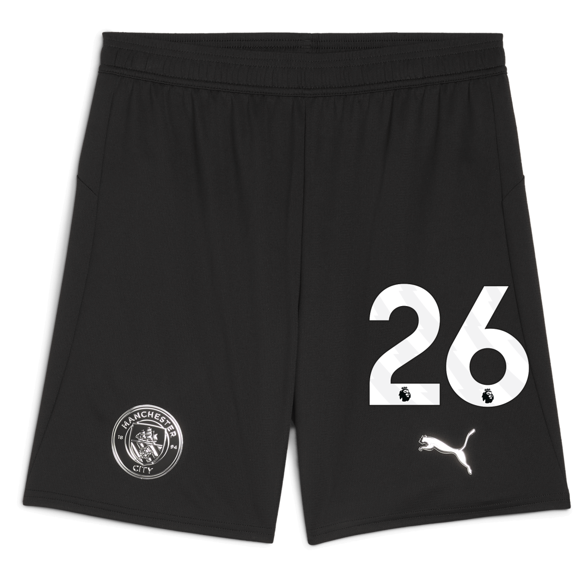 Manchester City manchester city football shorts black 202526 with 26 Collection - ManchesterCitystore.com