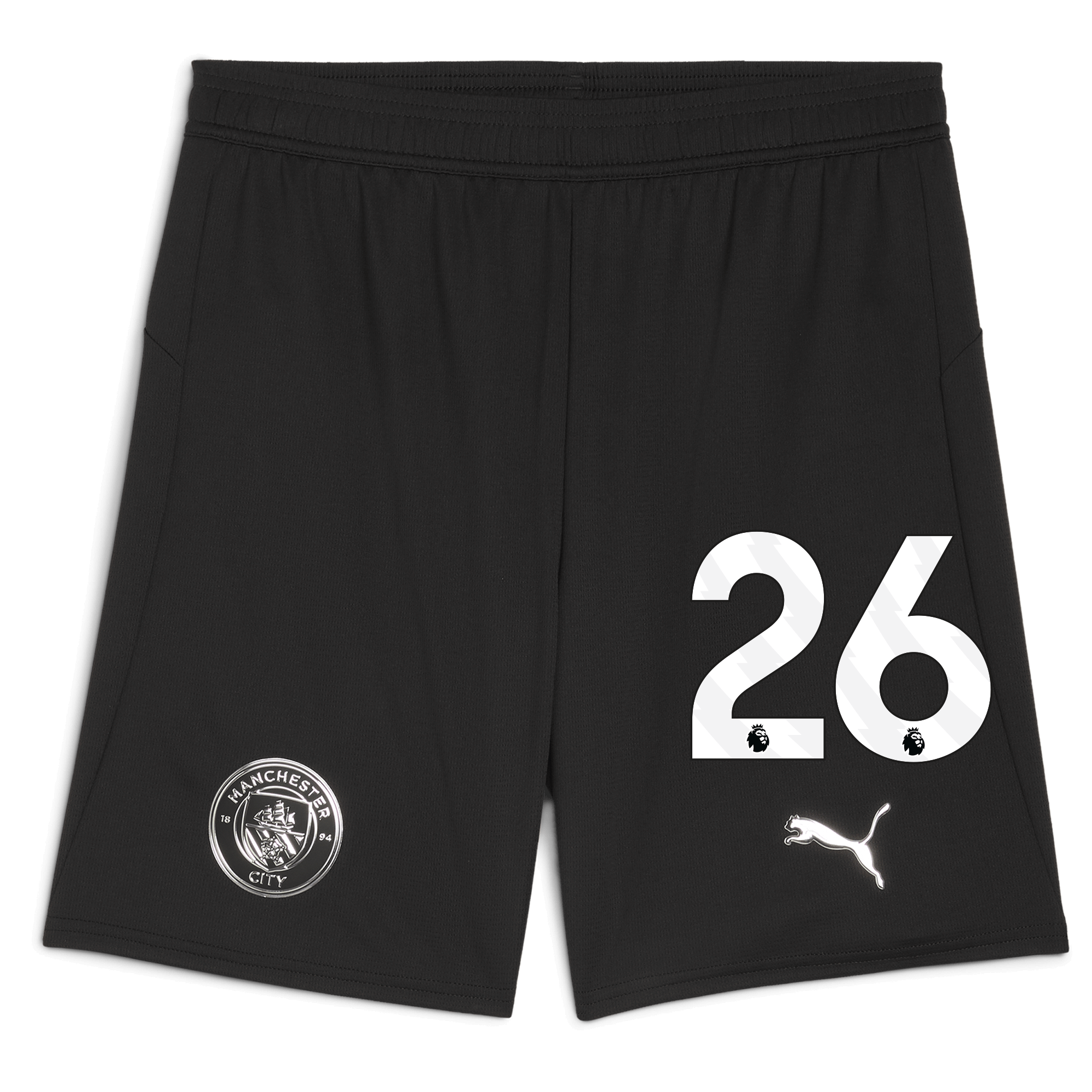 Manchester City manchester city football shorts black 202526 with 26 Collection - ManchesterCitystore.com