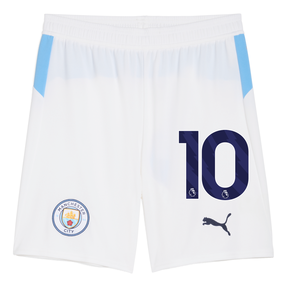 Manchester City manchester city football shorts white 202526 with 10 Collection - ManchesterCitystore.com