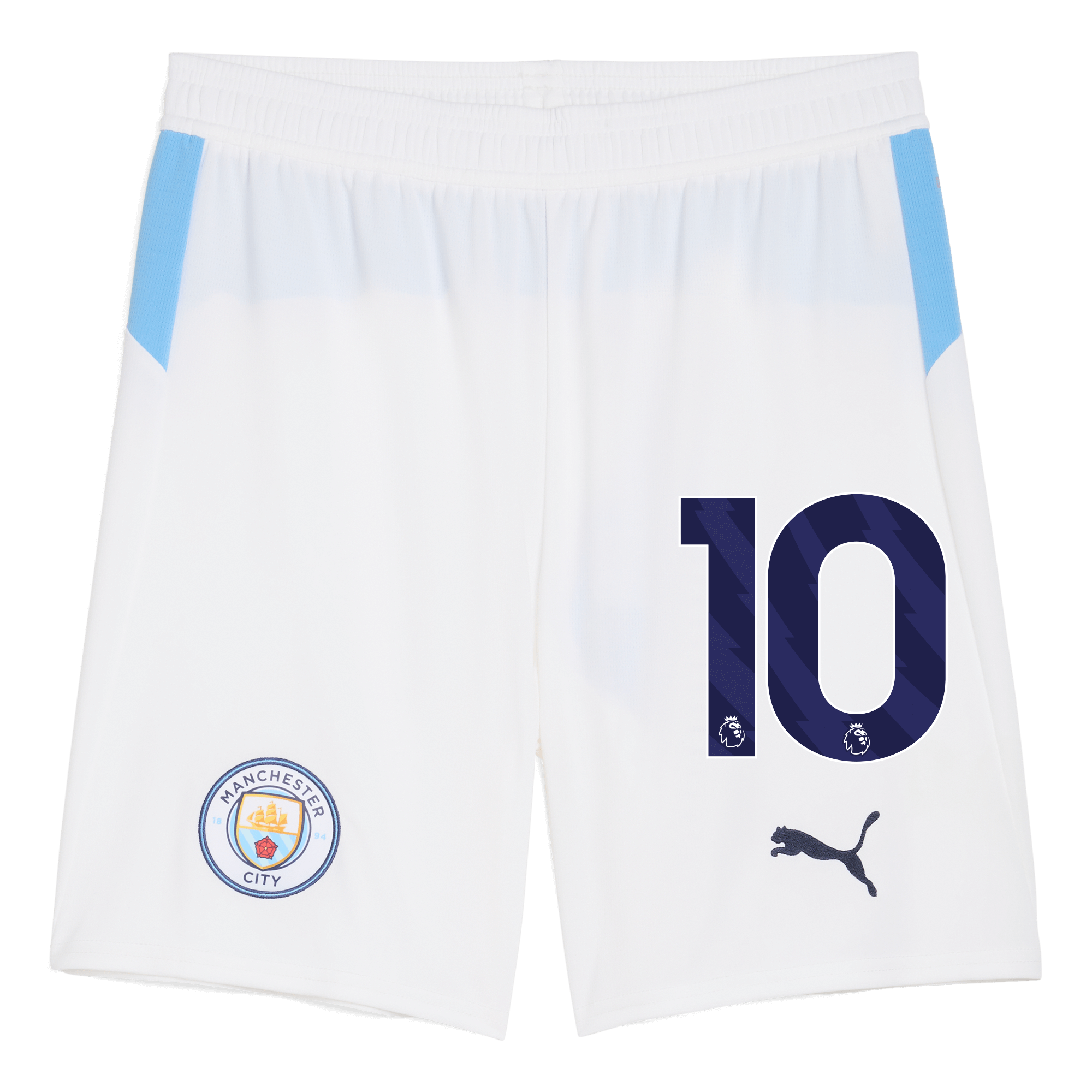 Manchester City manchester city football shorts white 202526 with 10 Collection - ManchesterCitystore.com