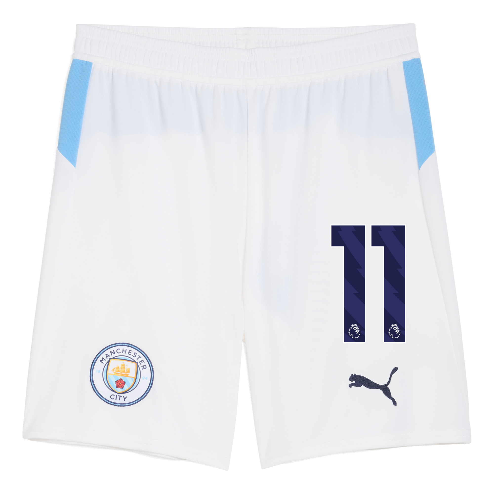 Manchester City manchester city football shorts white 202526 with 11 Collection - ManchesterCitystore.com