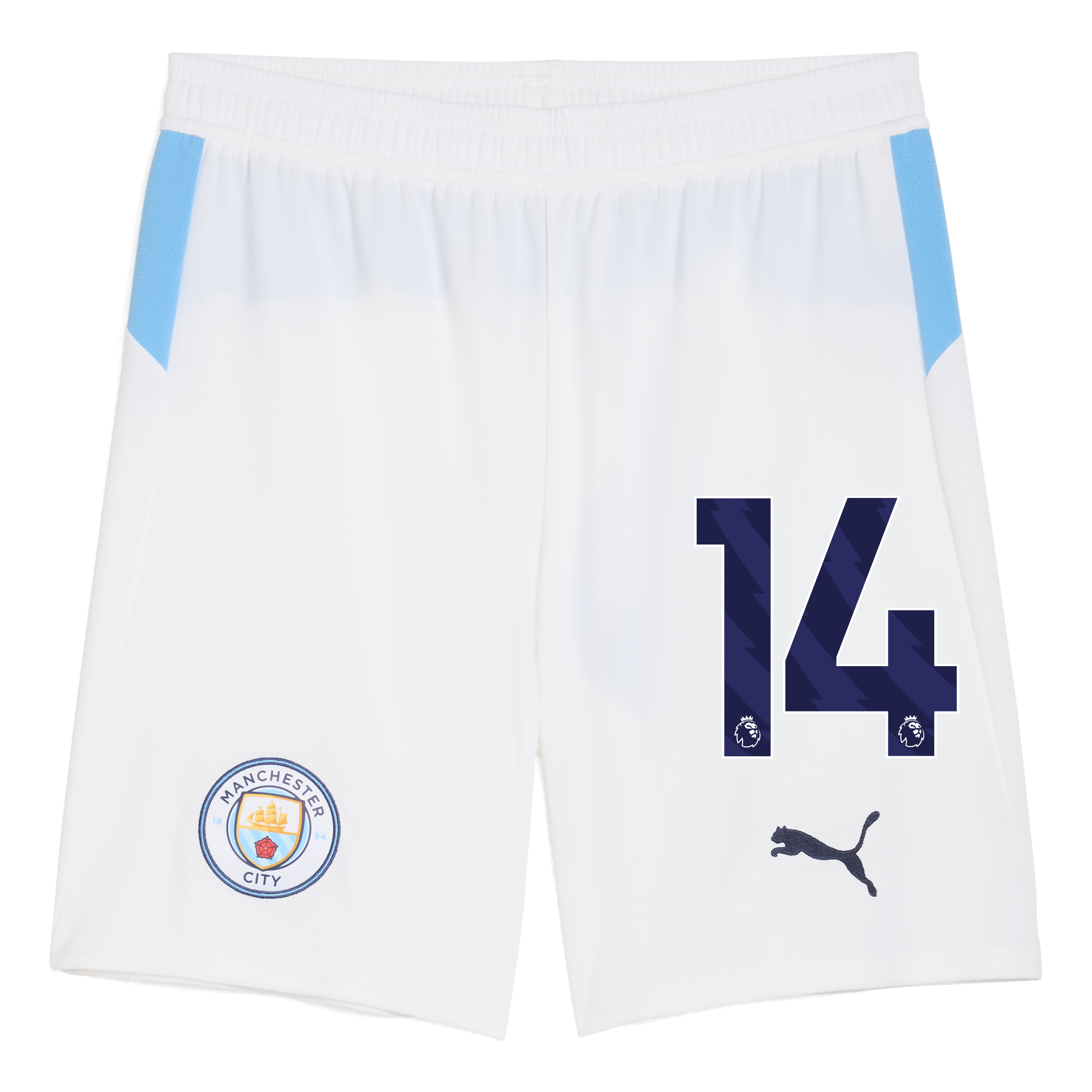 Manchester City manchester city football shorts white 202526 with 14 Collection - ManchesterCitystore.com
